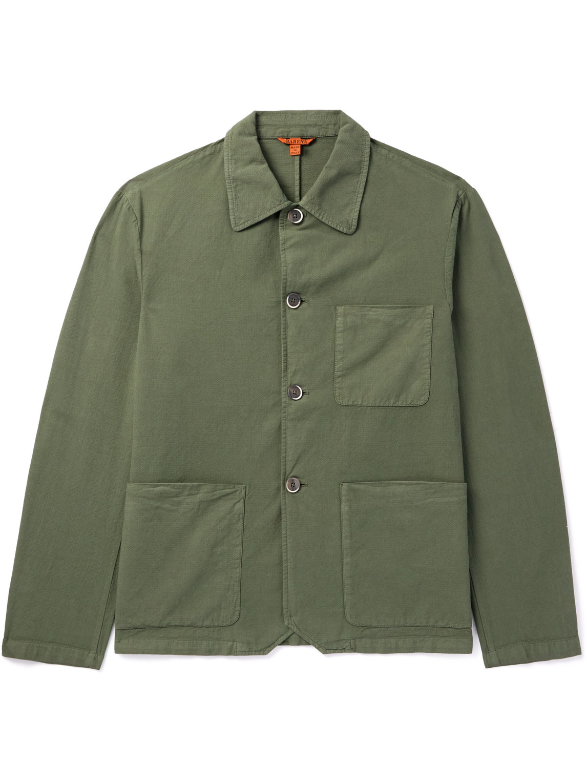 Barena Venezia Cotton Overshirt In Green