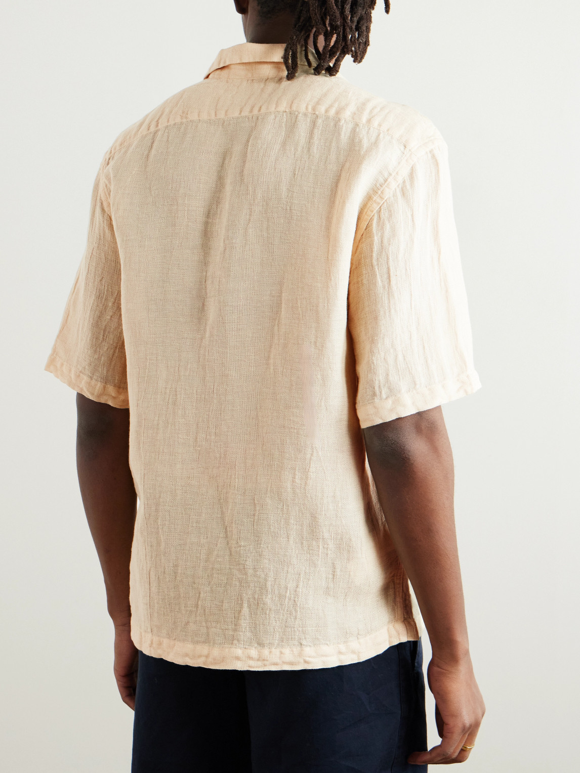 BARENA VENEZIA SOLANA CAMP-COLLAR LINEN AND COTTON-BLEND GAUZE SHIRT 