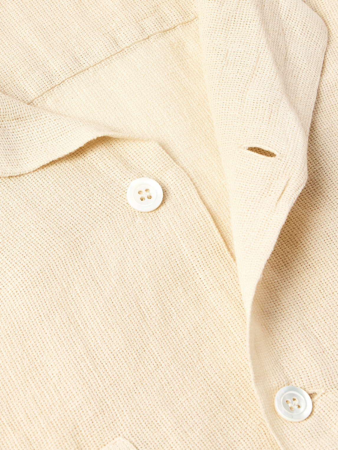 BARENA VENEZIA SOLANA CAMP-COLLAR LINEN AND COTTON-BLEND GAUZE SHIRT 