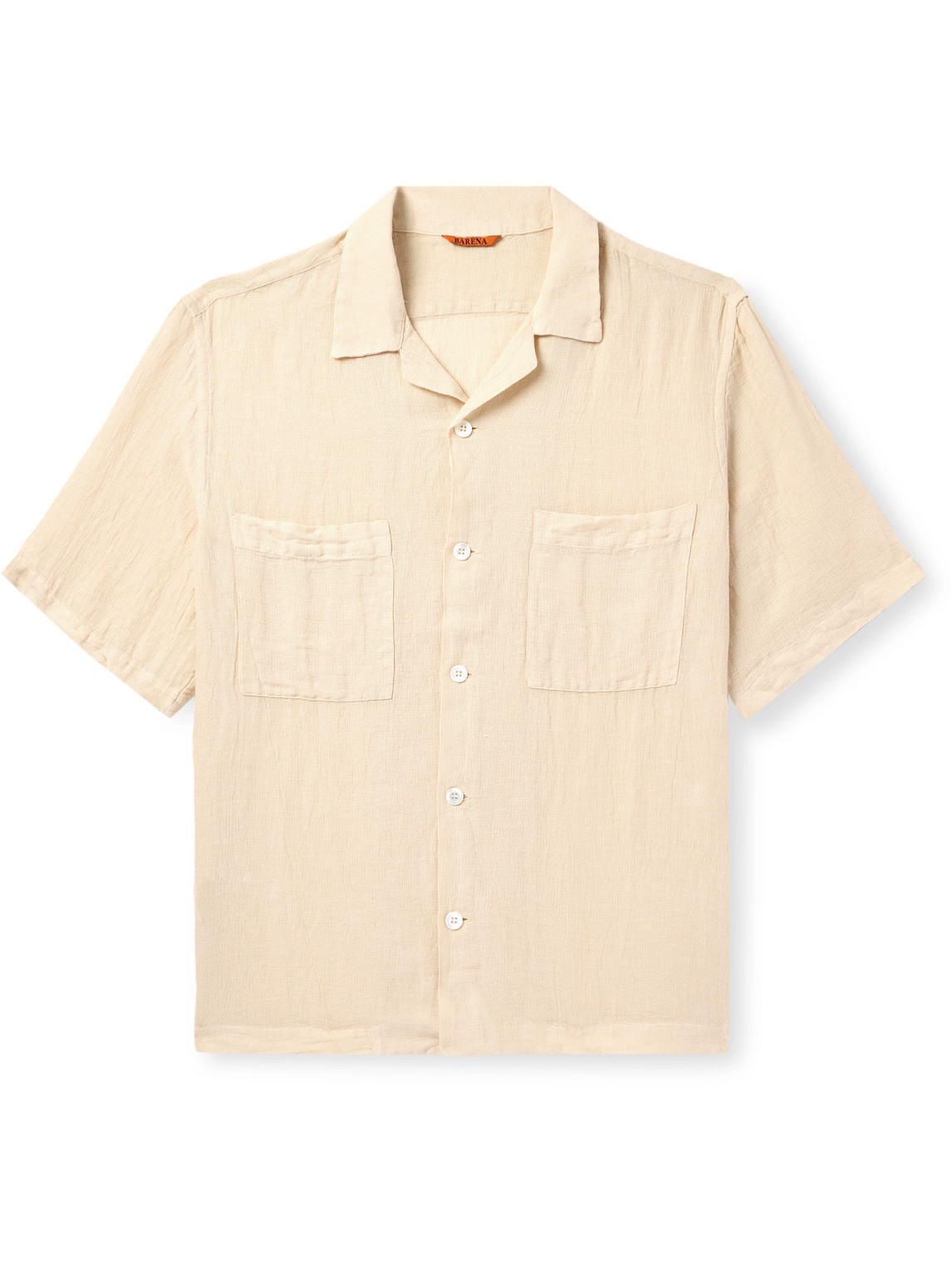 Barena Venezia Solana Camp-collar Linen And Cotton-blend Gauze Shirt In Neutrals