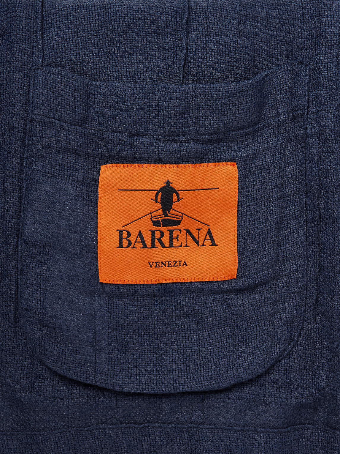 BARENA VENEZIA SIROCO DOUBLE-BREASTED SILK-TRIMMED LINEN AND COTTON-BLEND BLAZER