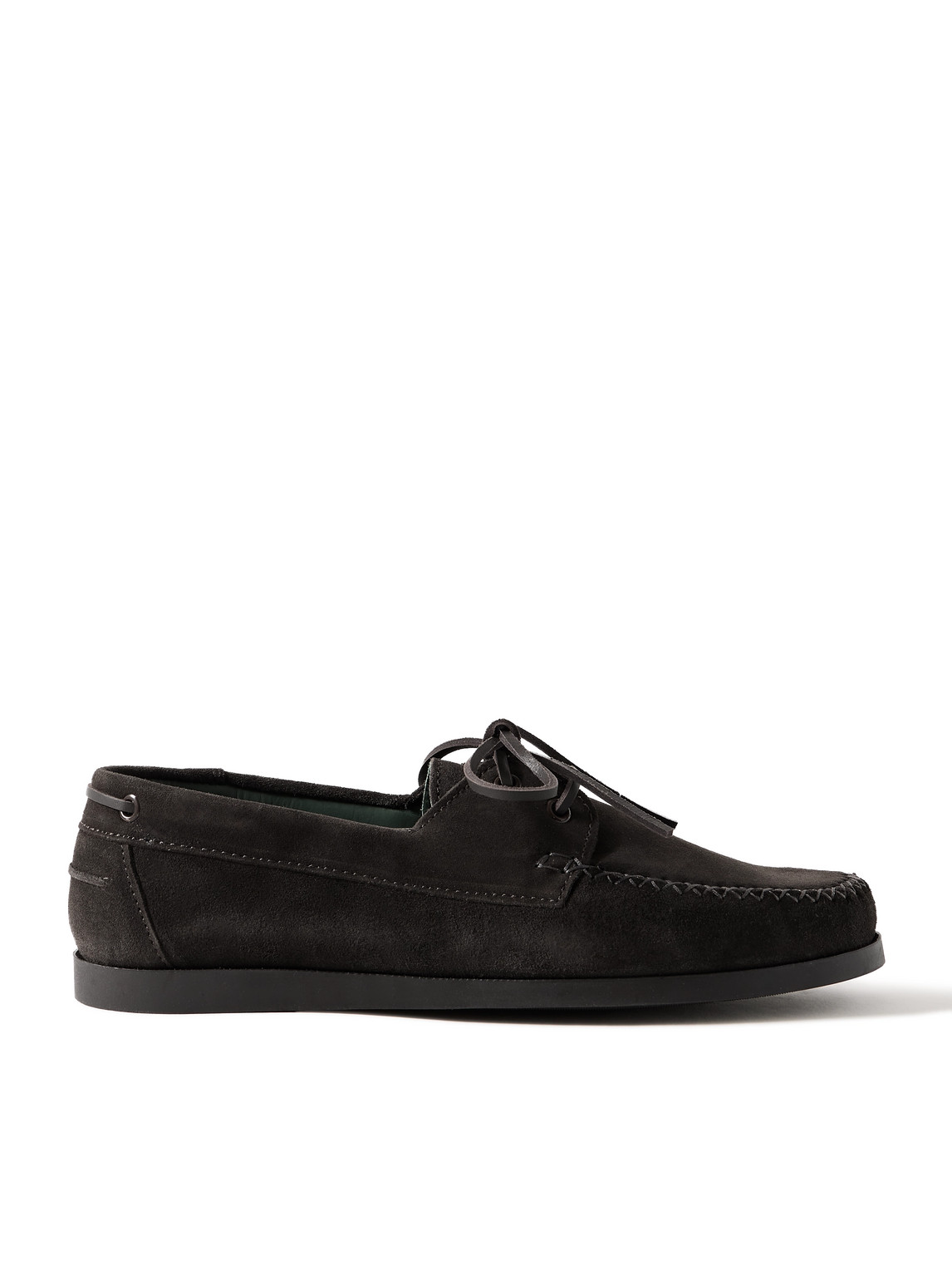 Vinny's Suede Boat Shoes In Brown