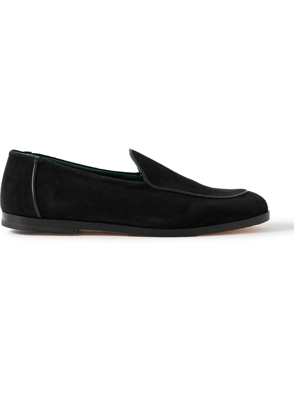 Vinny's Belgee Suede Loafers In Black