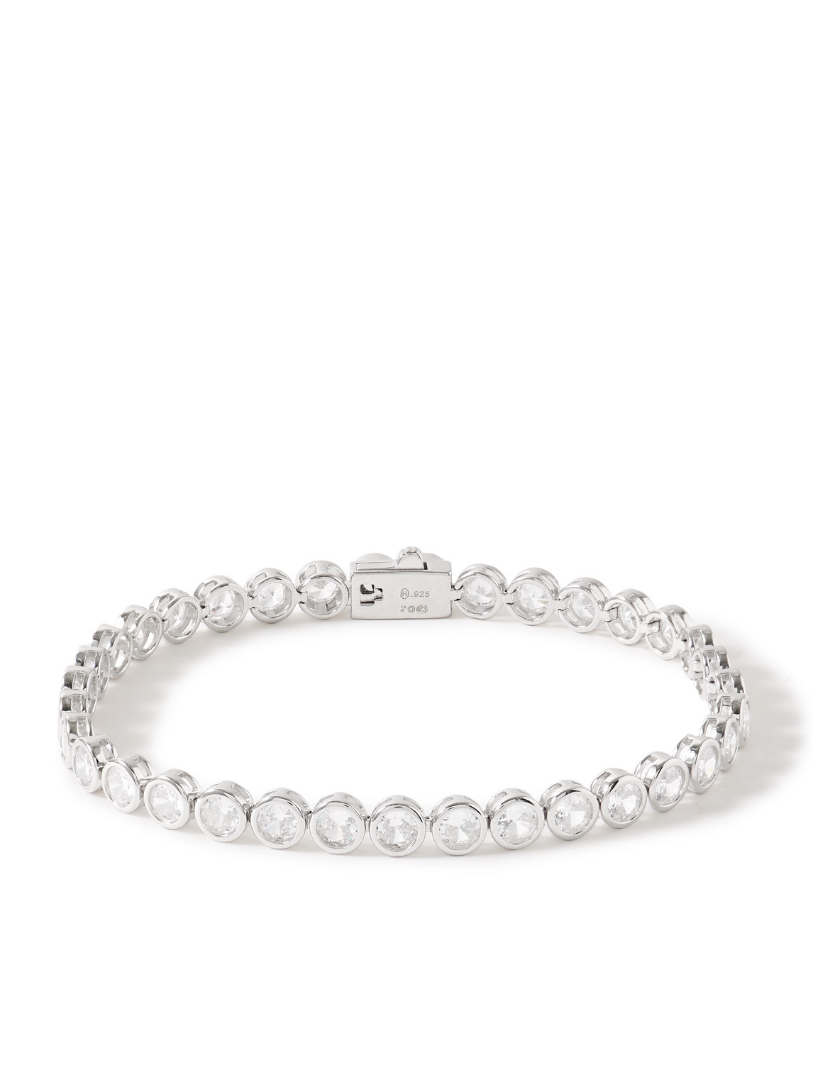 Hatton Labs Sterling Silver Laboratory-grown Crystal Tennis Bracelet