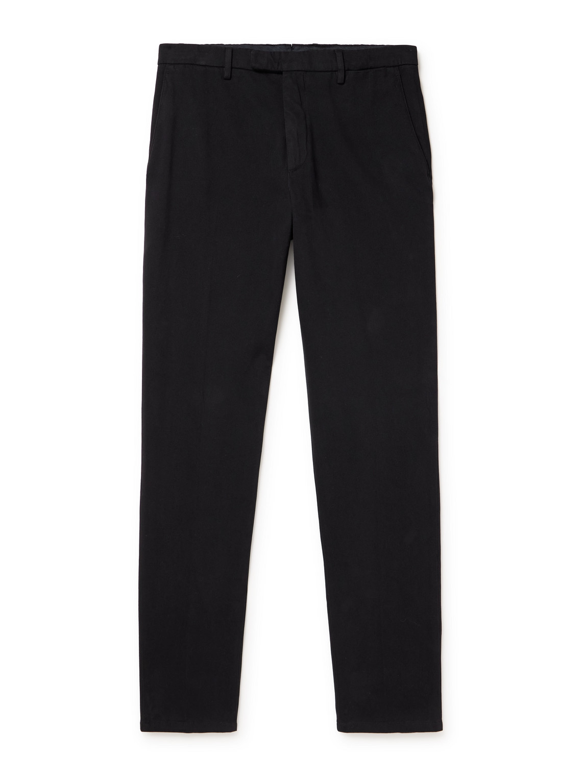 Straight-Leg Garment-Dyed Cotton-Blend Twill Suit Trousers
