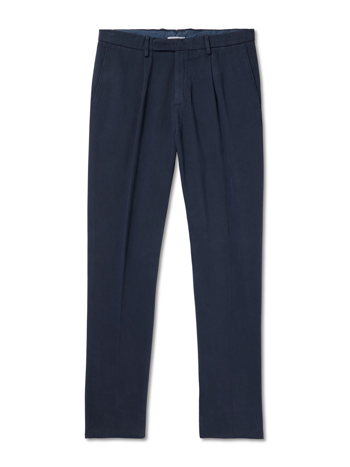 Straight-Leg Pleated Garment-Dyed Cotton-Blend Corduroy Suit Trousers