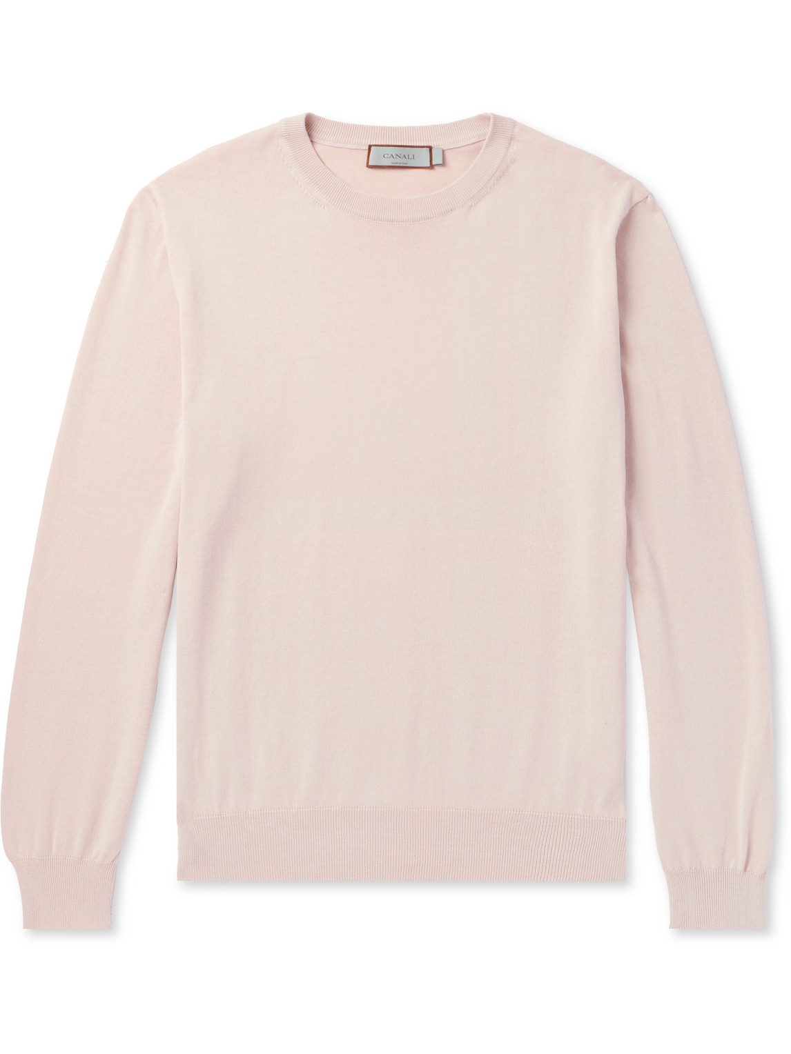 Canali Cotton Sweater In Pink