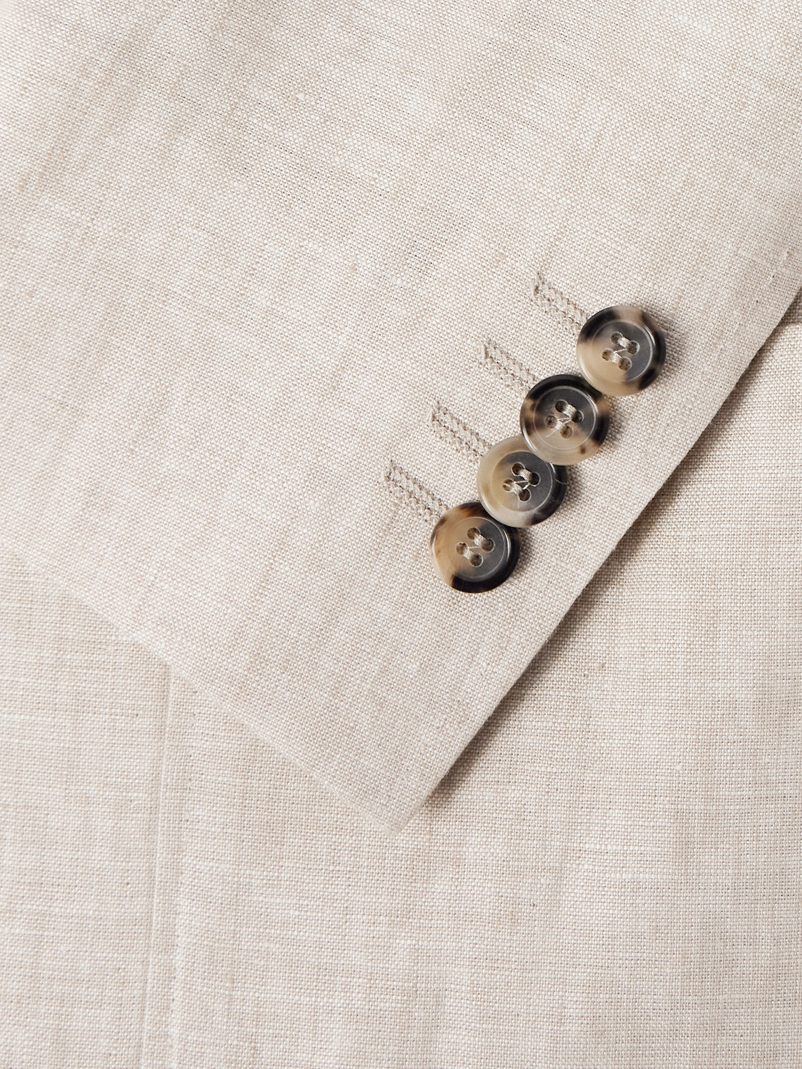 Canali Kei Linen Suit Jacket In Neutrals