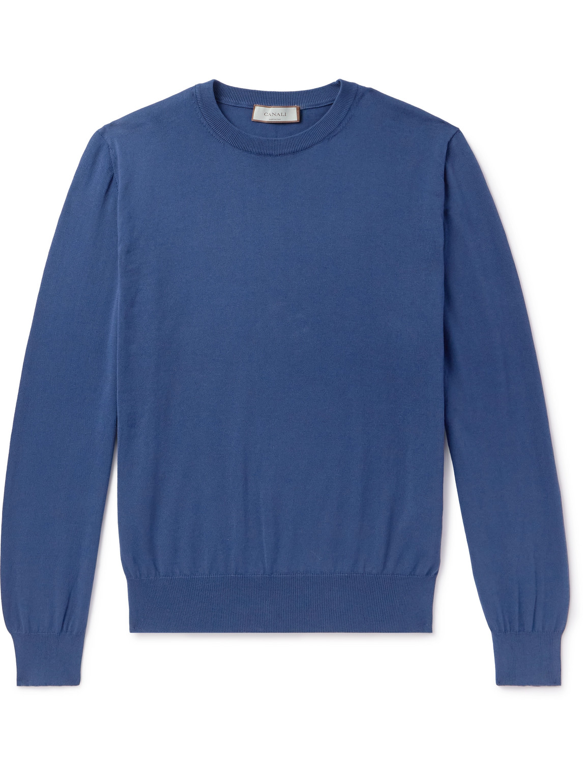 Canali Cotton Sweater In Blue