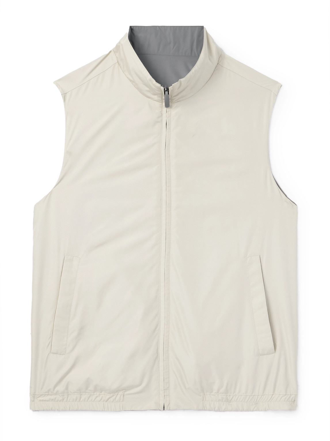 Canali Reversible Shell Gilet In Neutrals