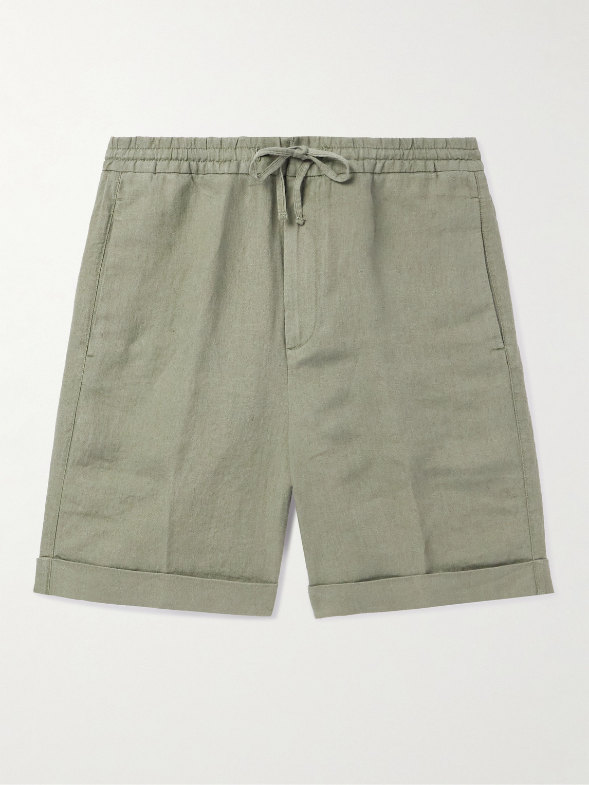 Canali Straight-Leg Linen Drawstring Shorts - Men
