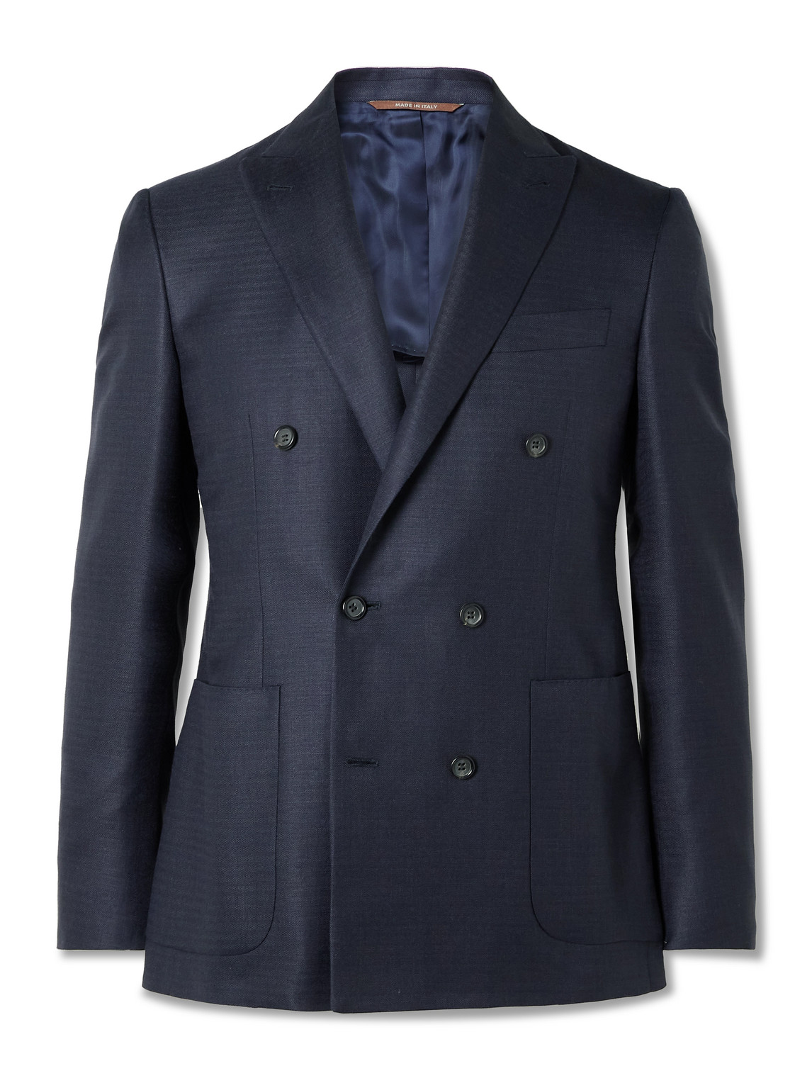 Unstructured Wool, Silk and Linen-Blend Blazer