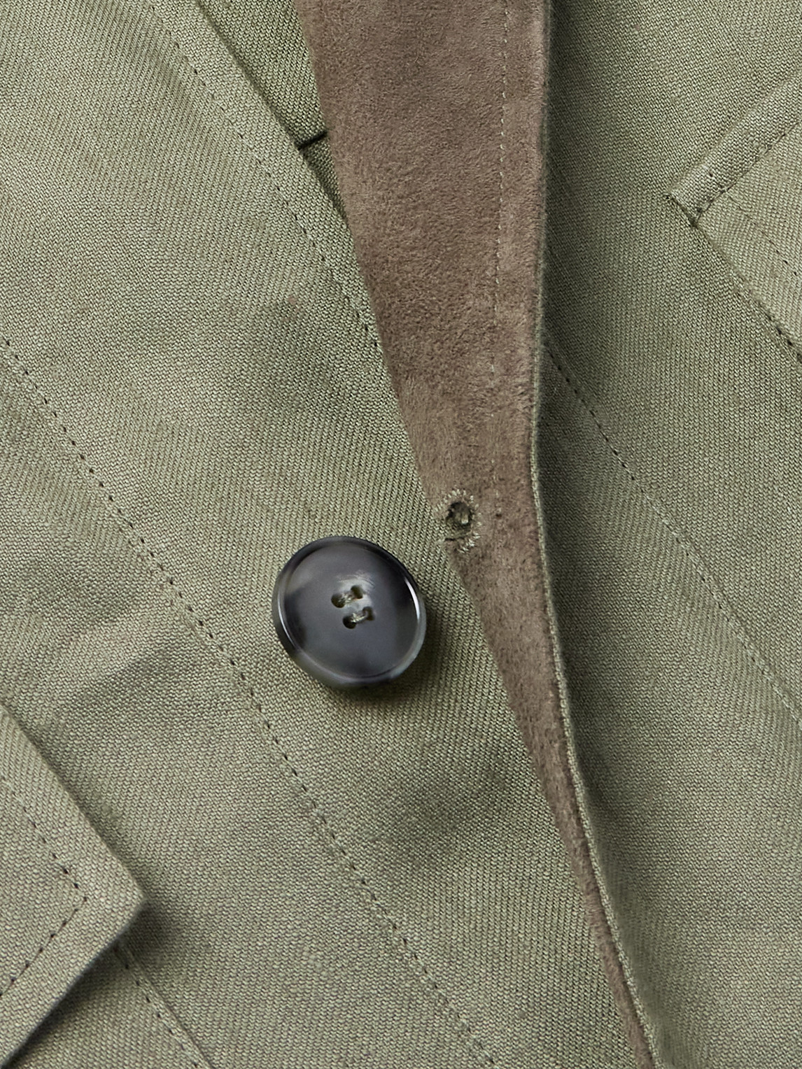 Canali Veste En Lin Vert Sauge In Green