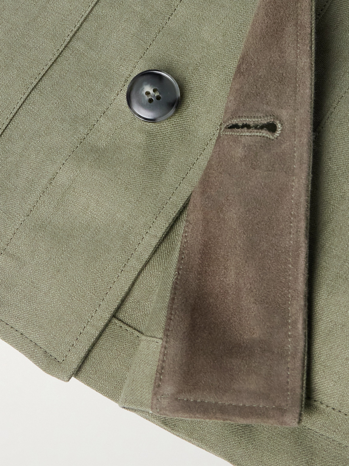 Canali Veste En Lin Vert Sauge In Green