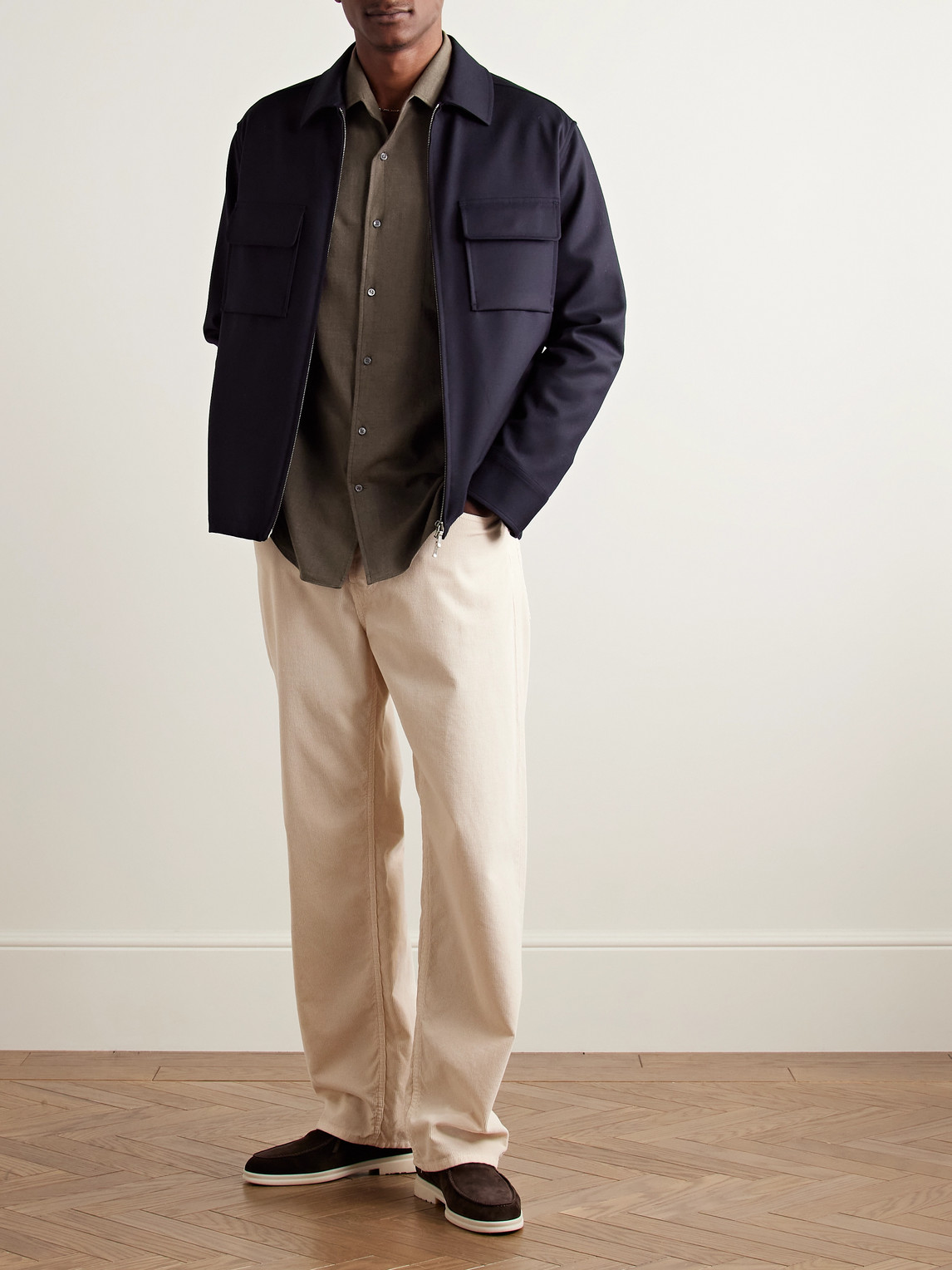Loro Piana André Cotton-flannel Shirt In Brown