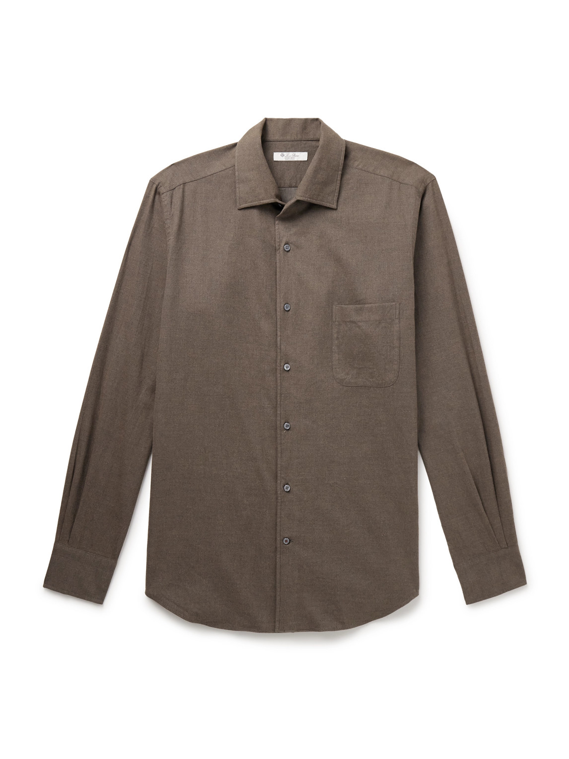 Loro Piana André Cotton-flannel Shirt In Brown
