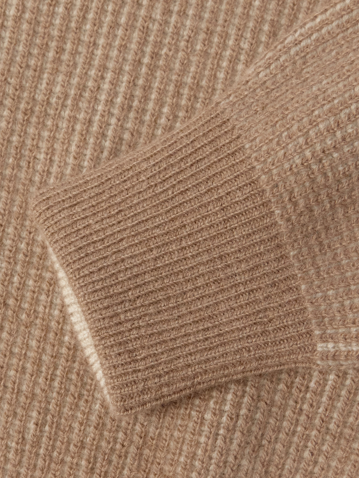 Shop Loro Piana Col D'olen Waffle-knit Camel Hair Sweater In Neutrals