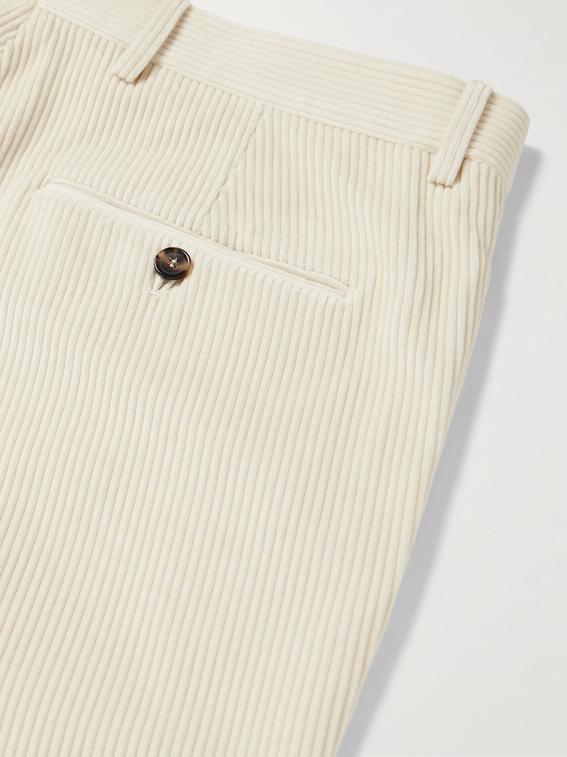 Loro Piana Jarno Straight-leg Cotton-corduroy Trousers In Neutrals
