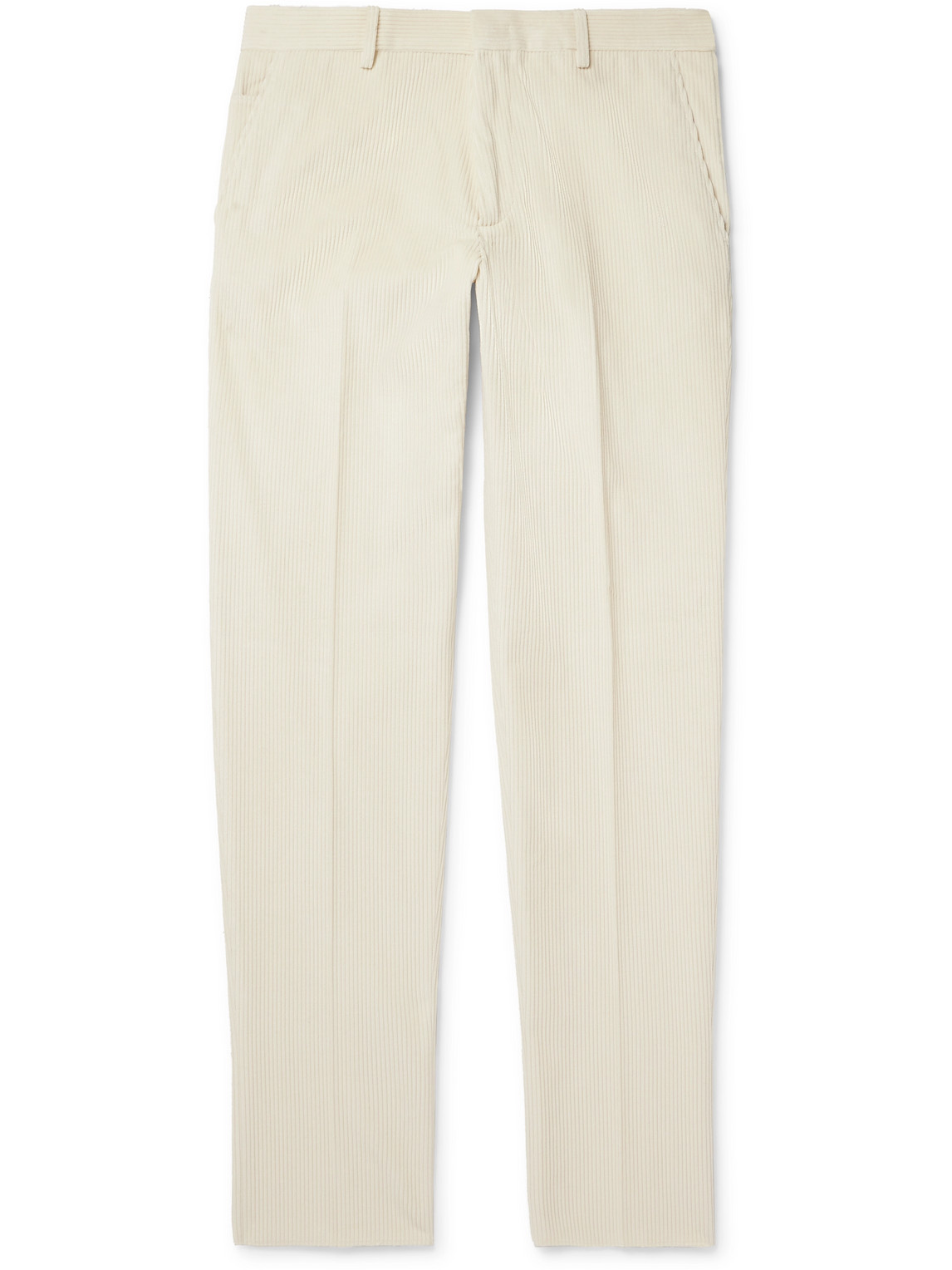 Loro Piana Jarno Straight-leg Cotton-corduroy Trousers In Neutrals