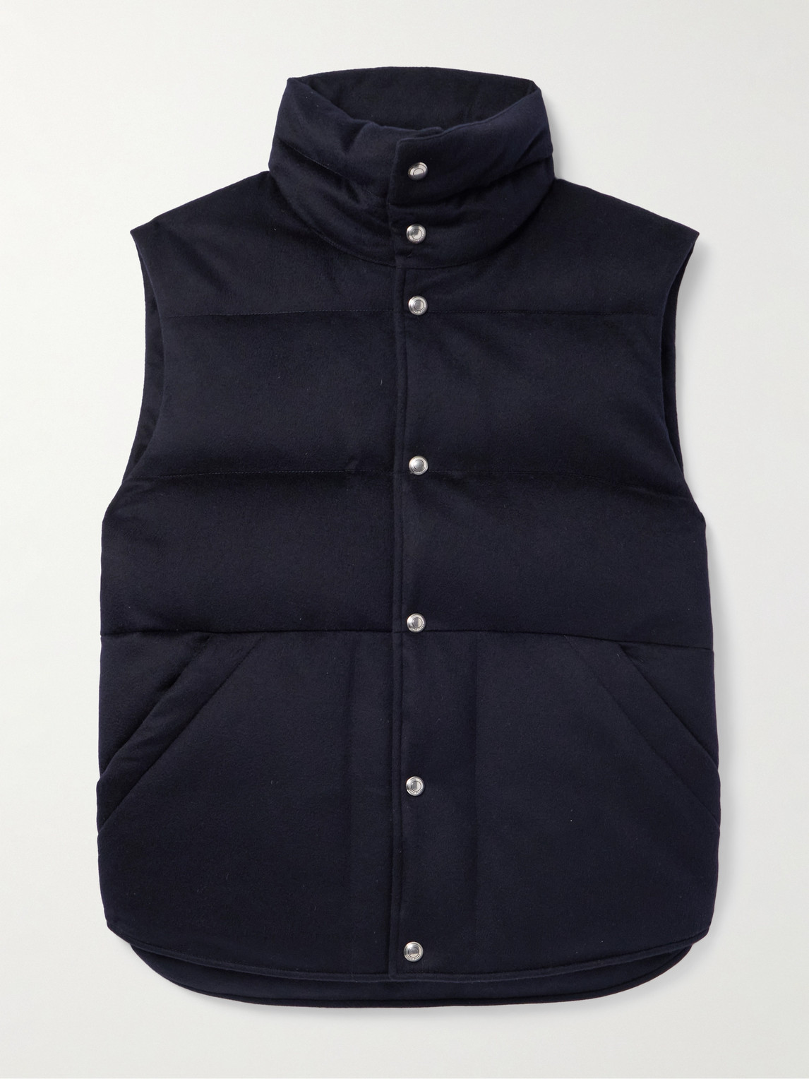 Loro Piana Lucio Quilted Storm System® Cashmere Down Gilet In Blue