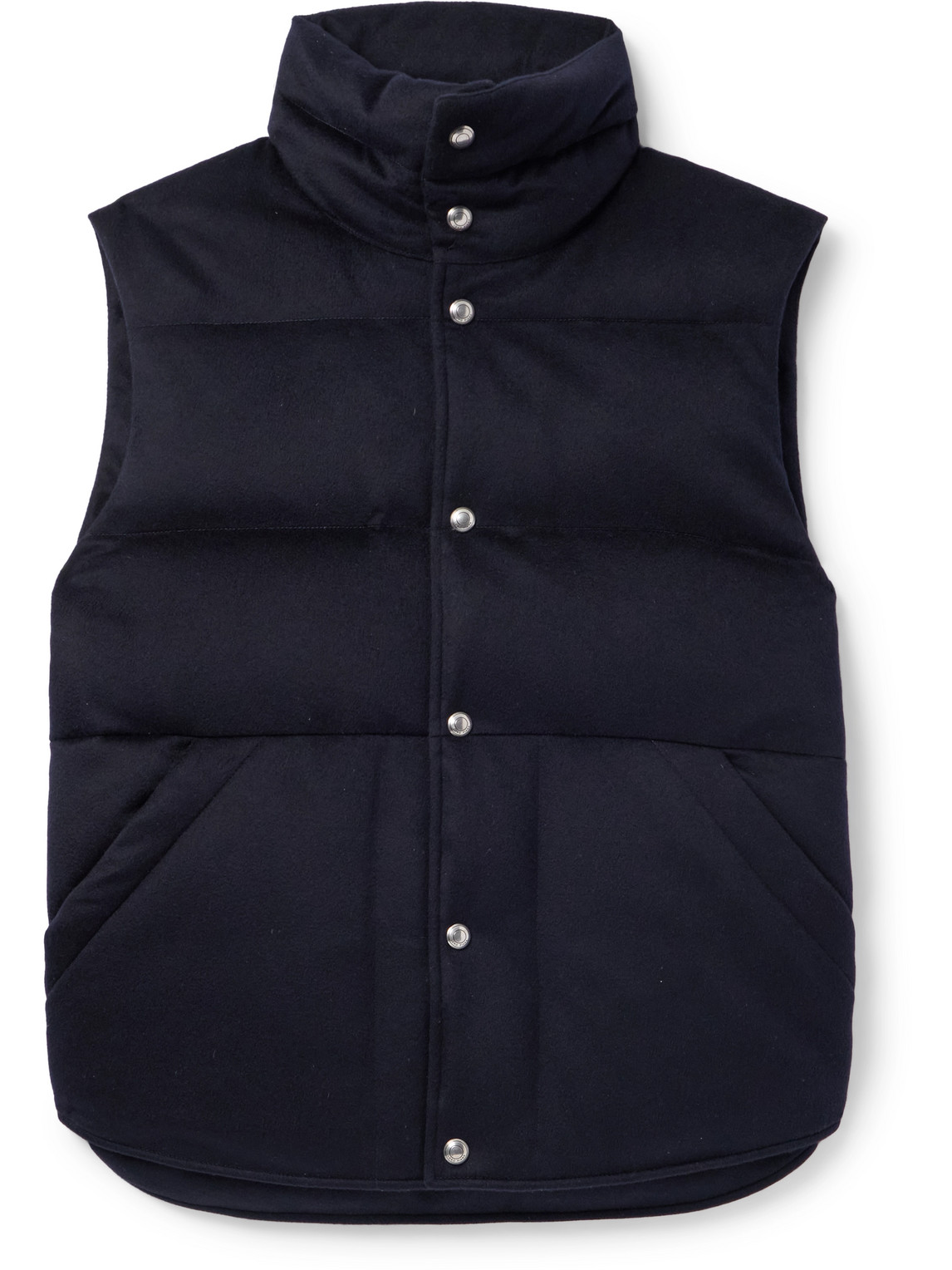 Loro Piana Lucio Quilted Storm System® Cashmere Down Gilet In Blue