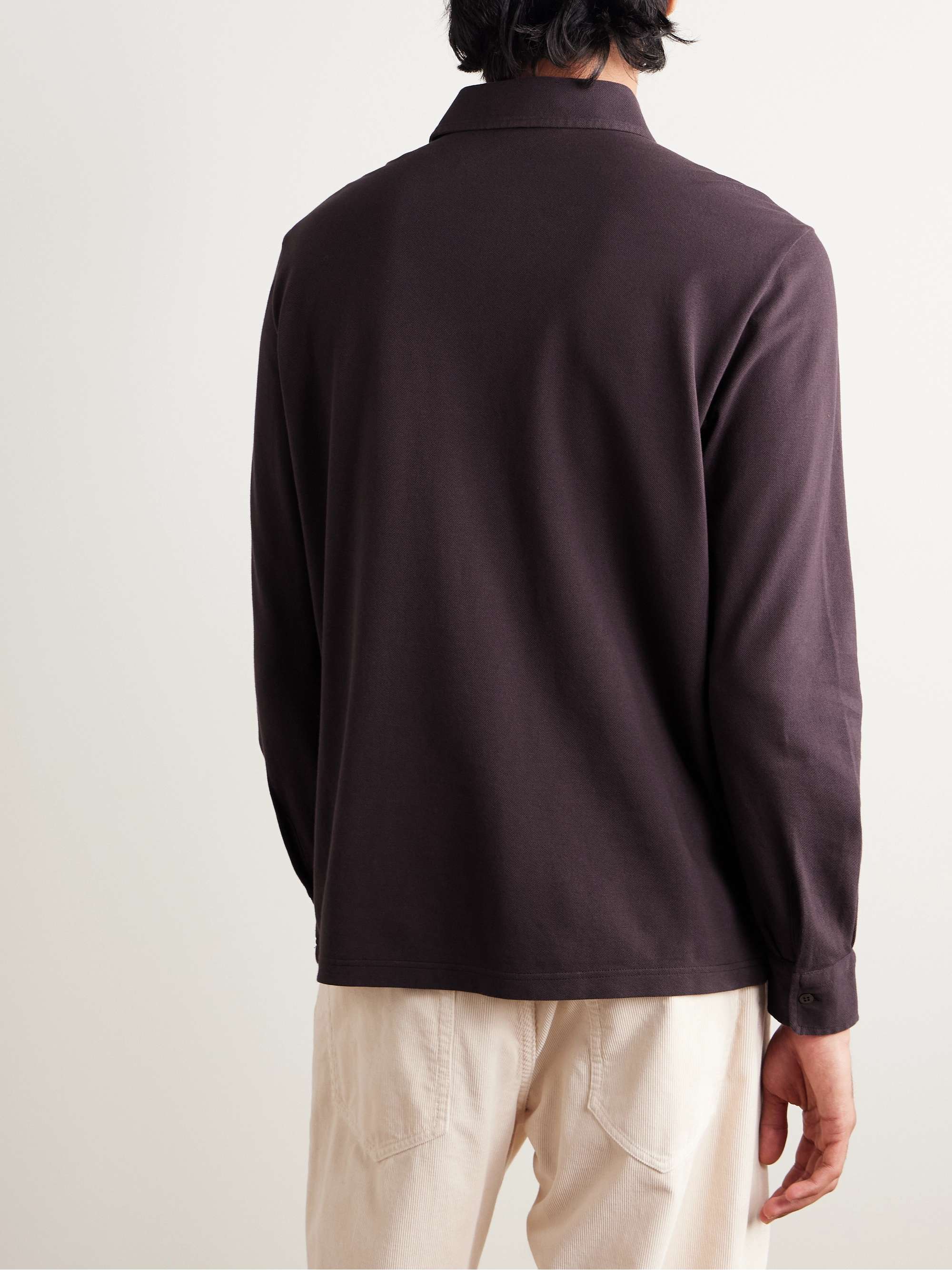 LORO PIANA Cotton-Piqué Polo Shirt