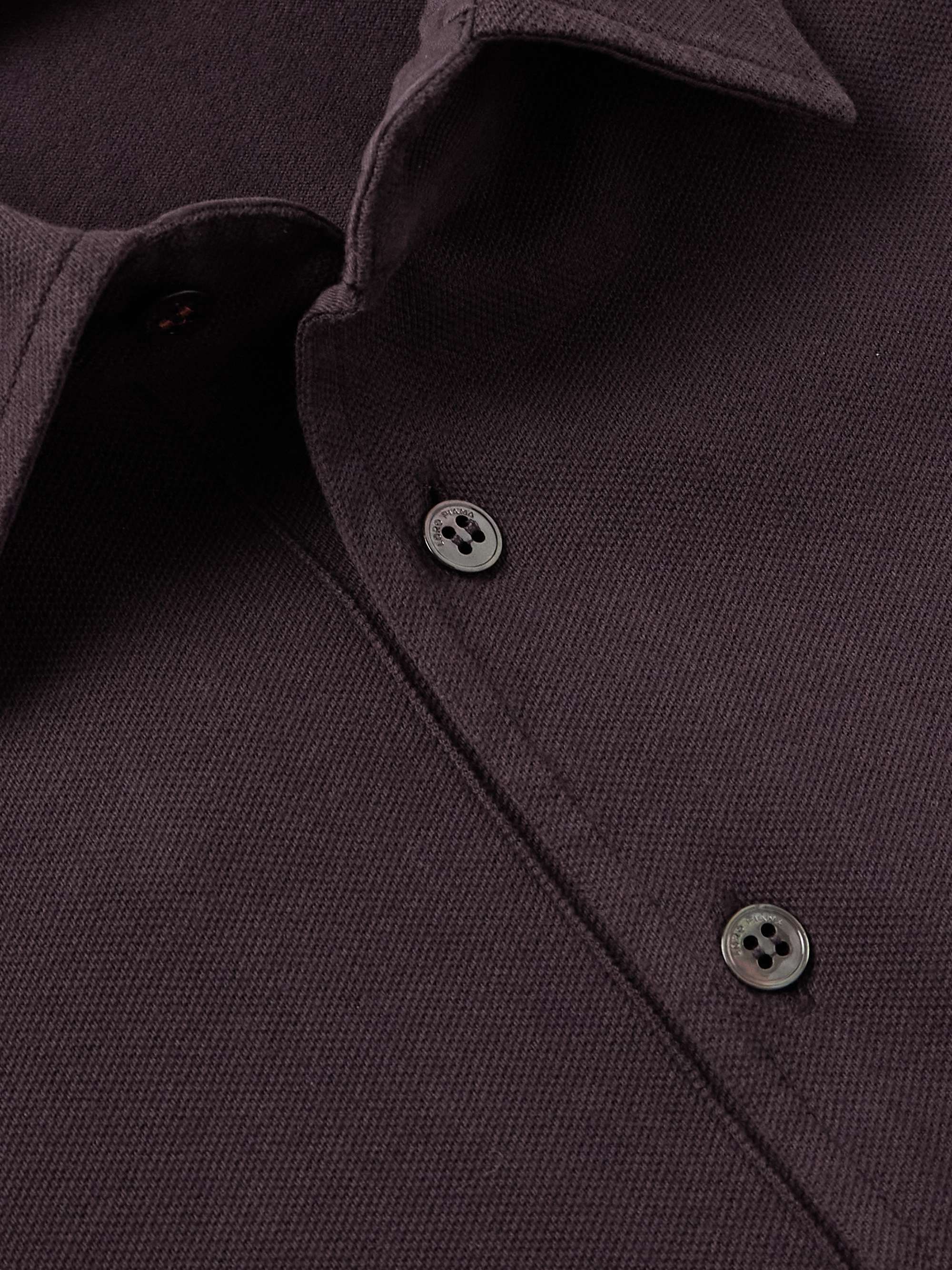 LORO PIANA Cotton-Piqué Polo Shirt