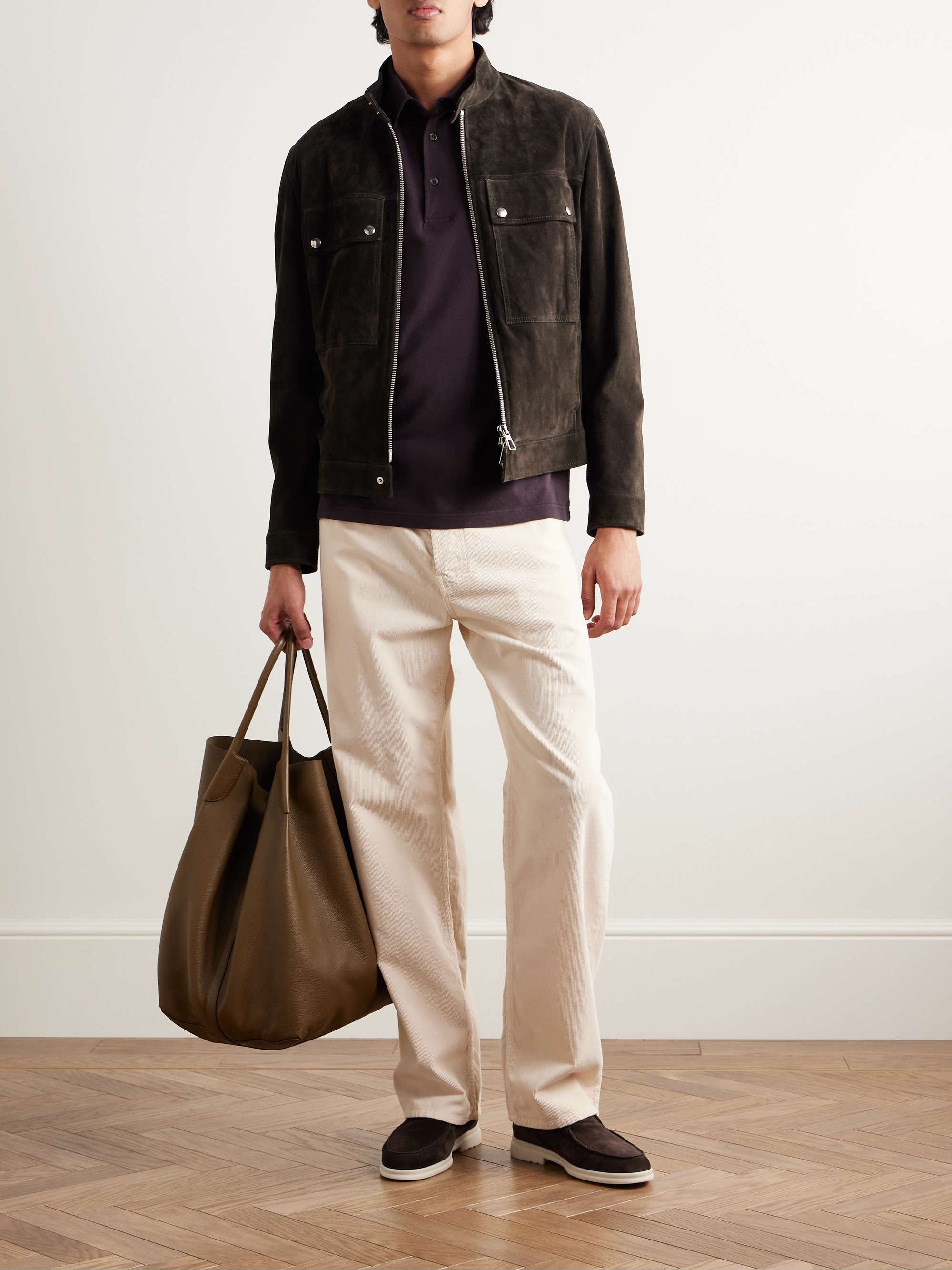 LORO PIANA Cotton-Piqué Polo Shirt
