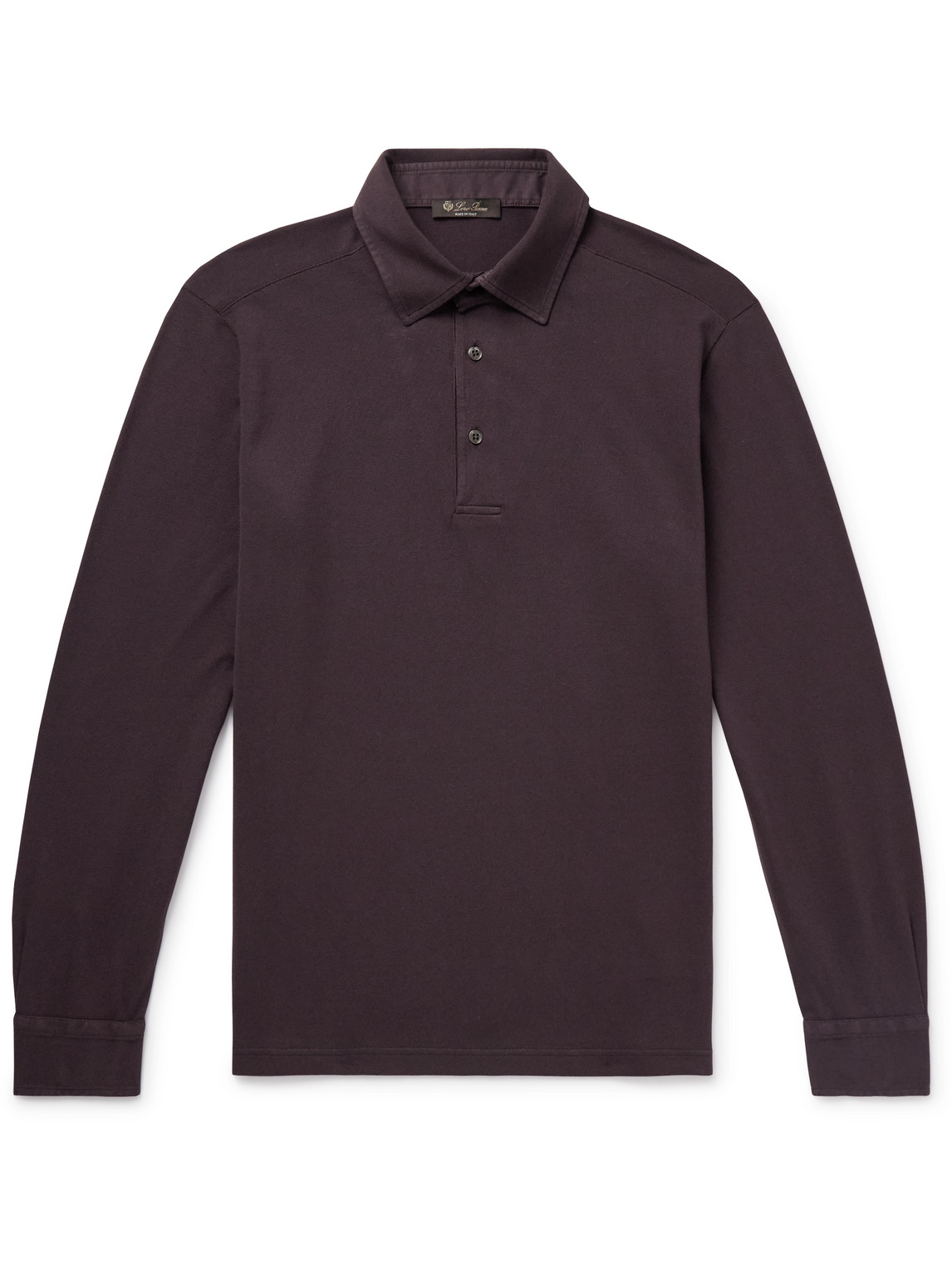 Loro Piana Cotton-piqué Polo Shirt In Burgundy