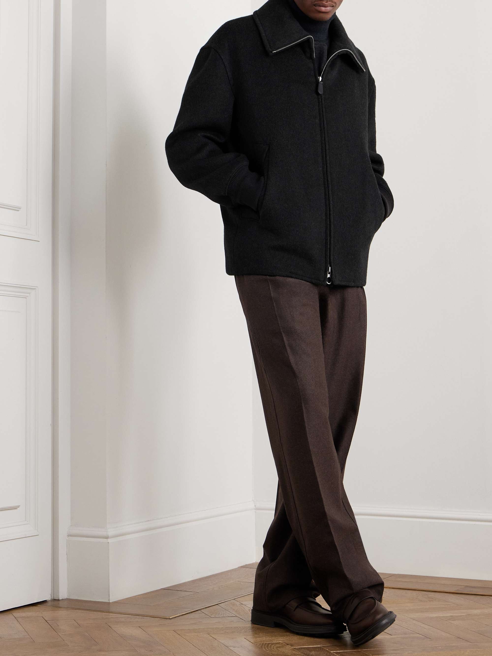 2024-25 秋冬新作  ハイブランドの LORO PIANA Marius Brushed-Cashmere Jacket for Men | MR PORTER ジャケット・アウター