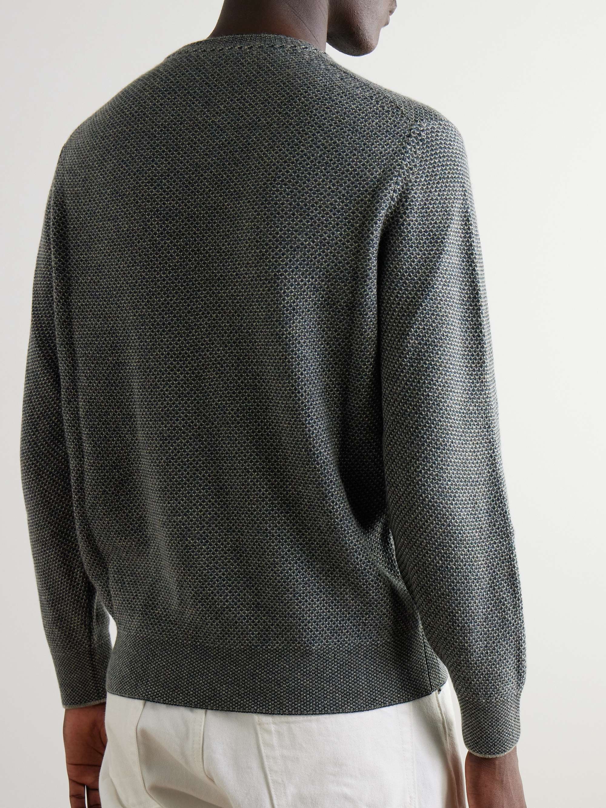 LORO PIANA City Birdseye Baby Cashmere Sweater