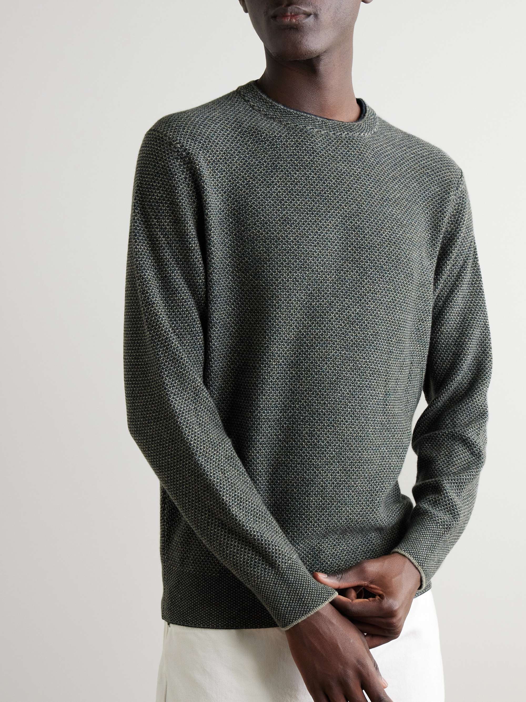 LORO PIANA City Birdseye Baby Cashmere Sweater