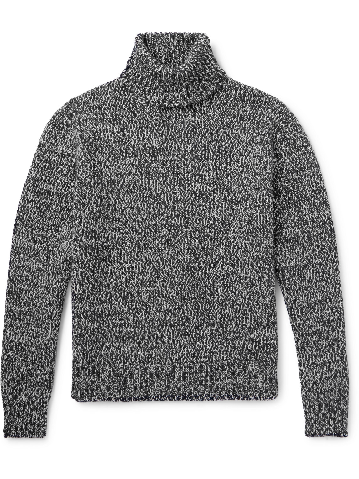 Loro Piana Alagana Cashmere-blend Rollneck Sweater In Black
