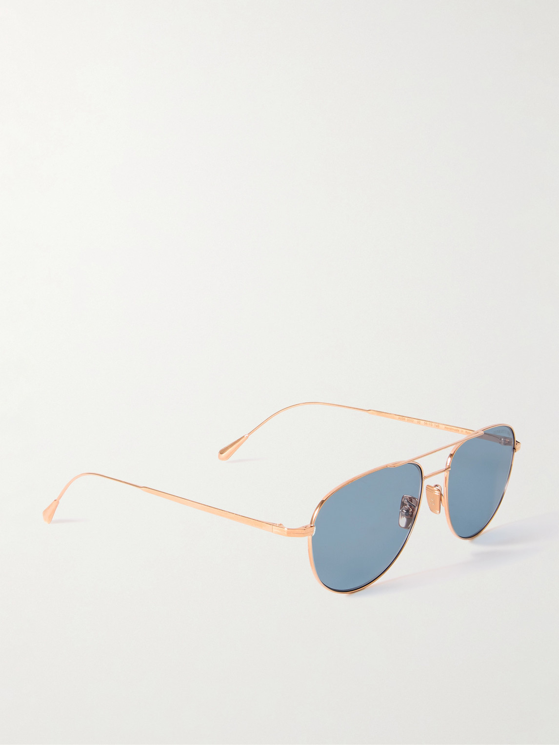 Cutler And Gross 0002 Aviator-style Rose Gold-plated Sunglasses In Gold