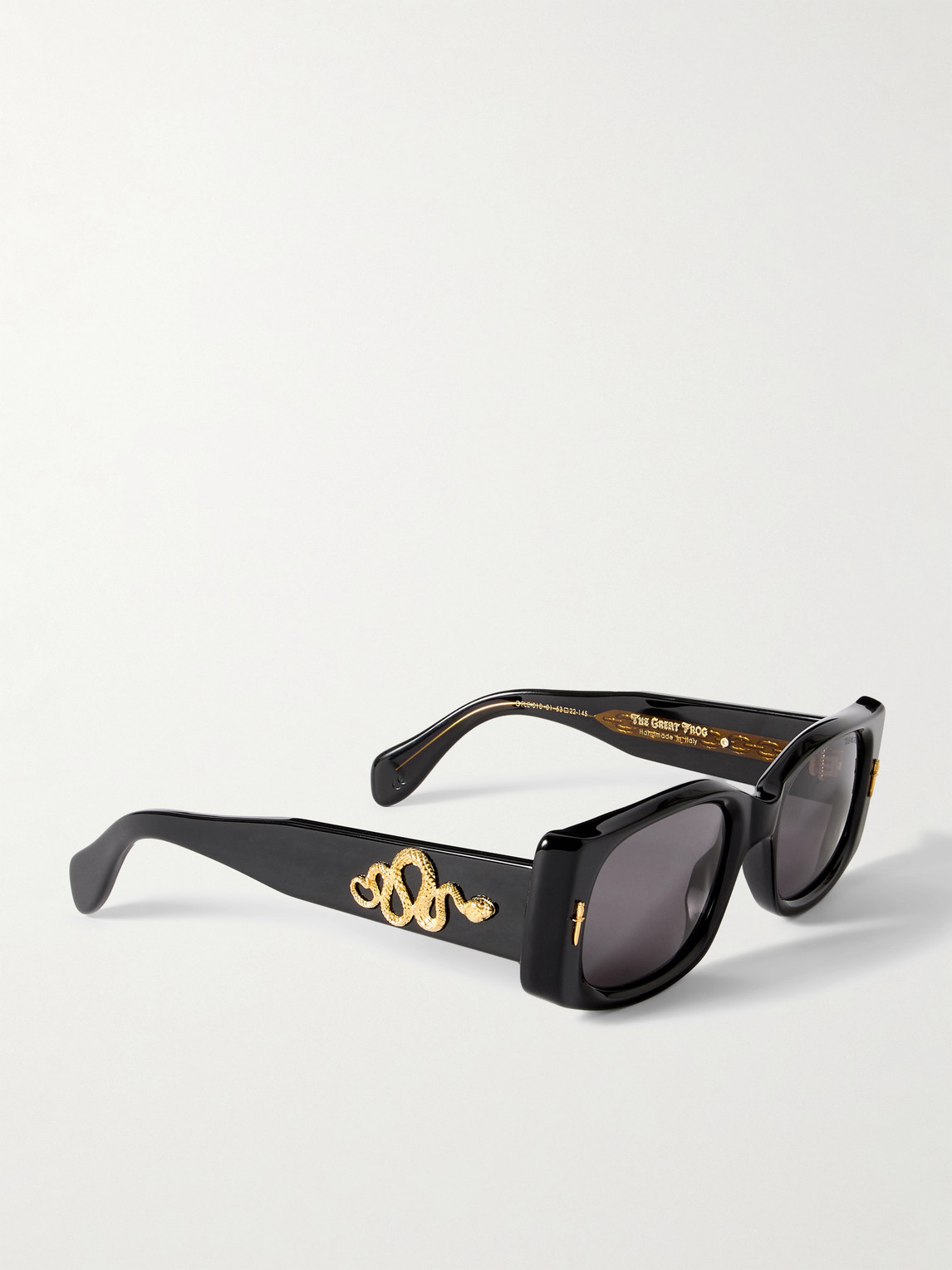 Cutler And Gross The Great Frog 010-10 Rectangle-frame Acetate Sunglasses In Black