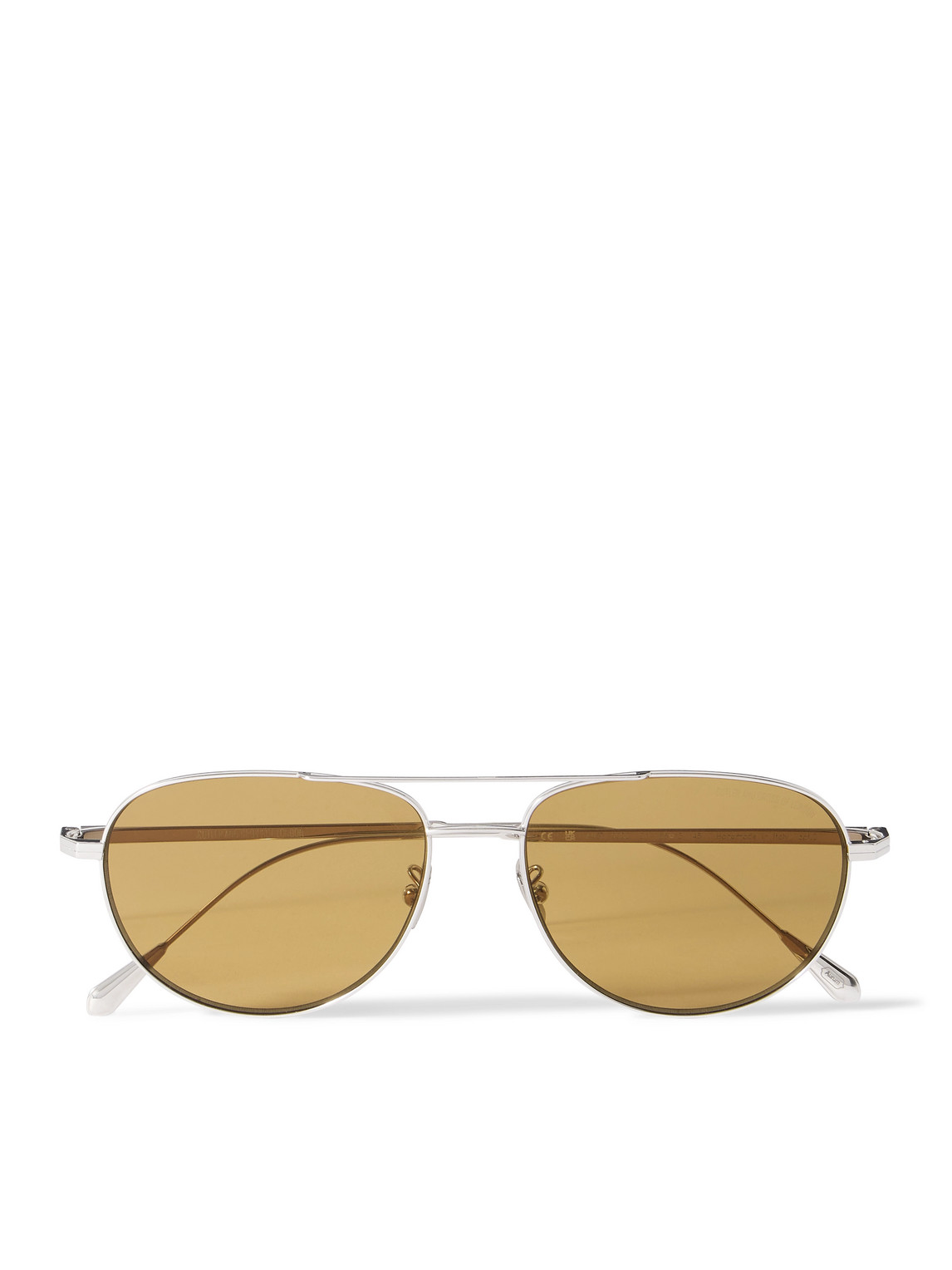 Cutler And Gross 0002 Aviator-style Rhodium-plated Sunglasses In Silver