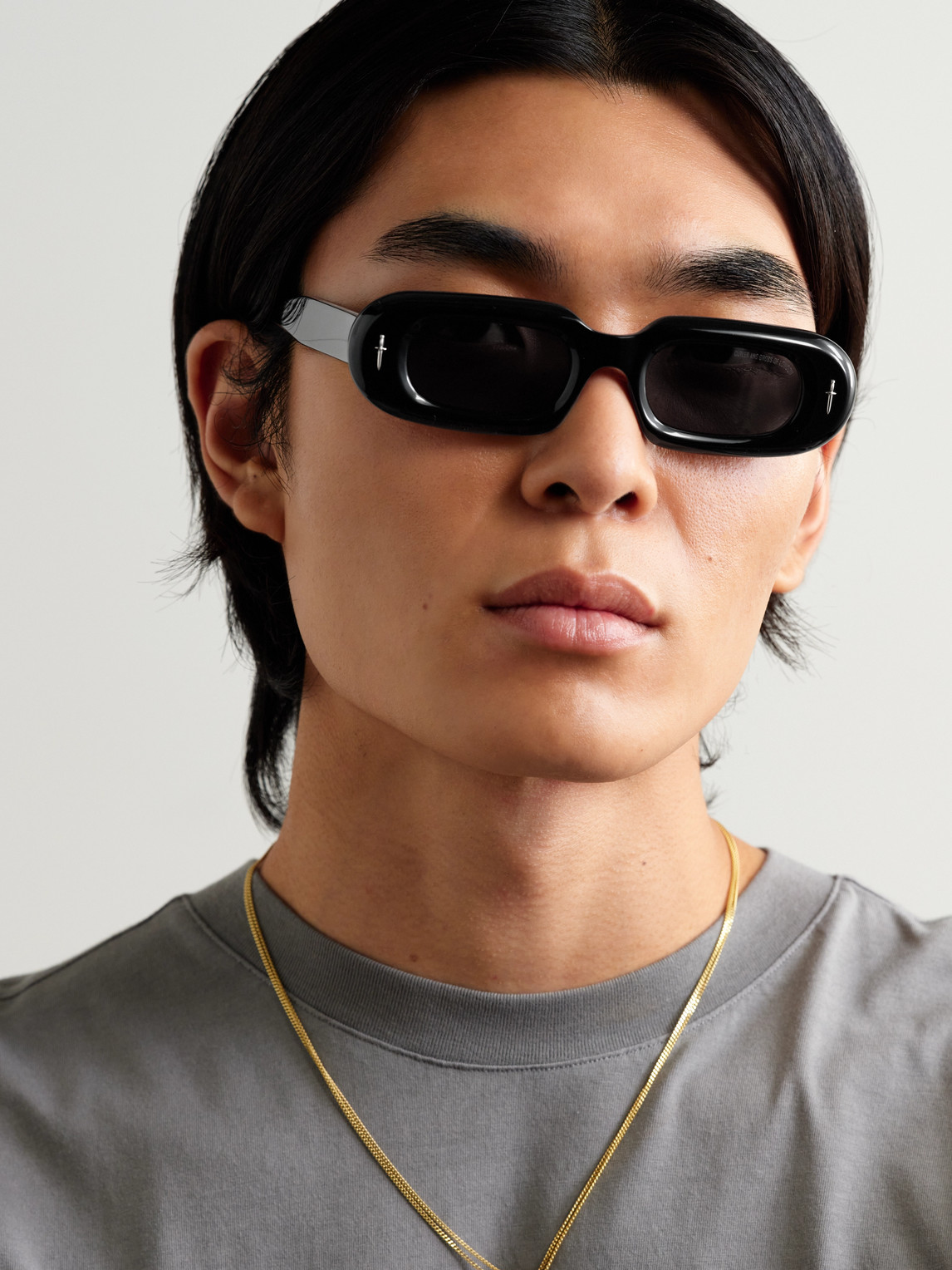 CUTLER AND GROSS THE GREAT FROG OVAL-FRAME ACETATE SUNGLASSES