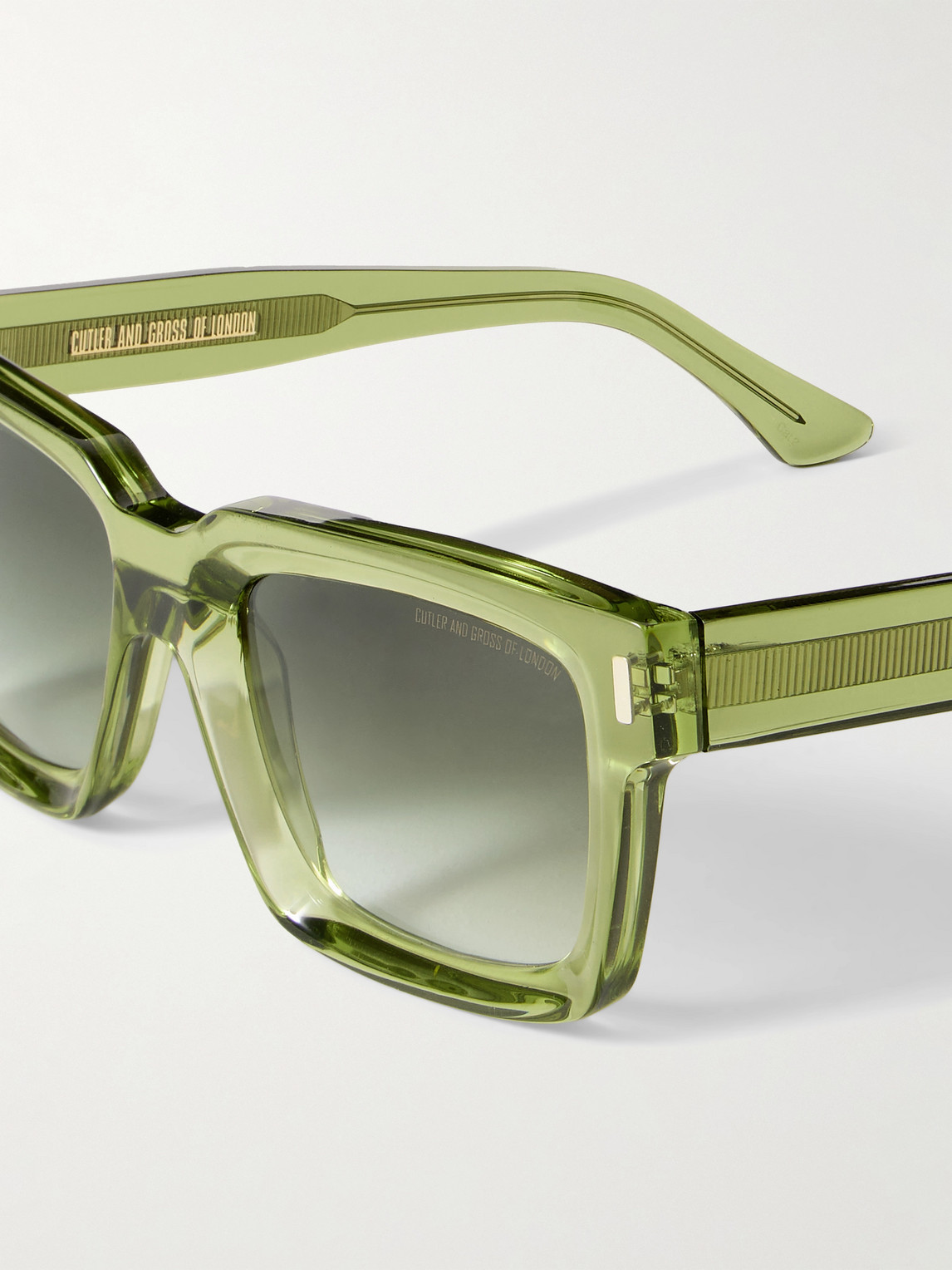 Cutler And Gross 1386 Square-frame Acetate Sunglasses In Green