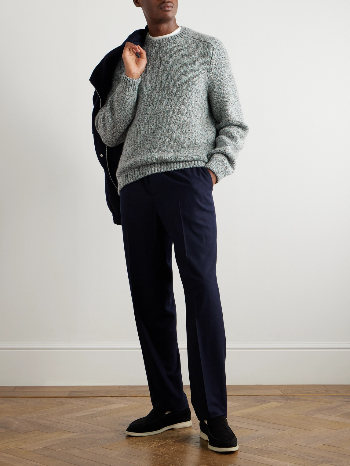 Loro Piana Alpe Meggiana Cashmere Sweater In Gray