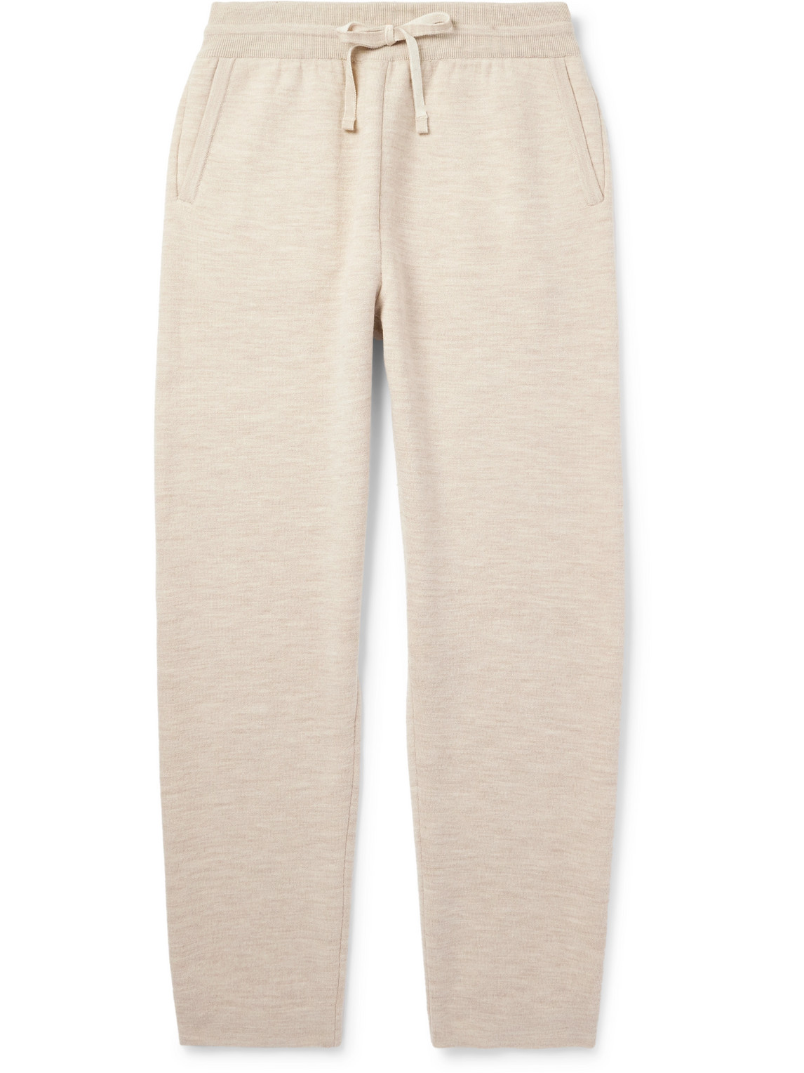 Loro Piana Sassiglioni Straight-leg Wool Sweatpants In Neutrals
