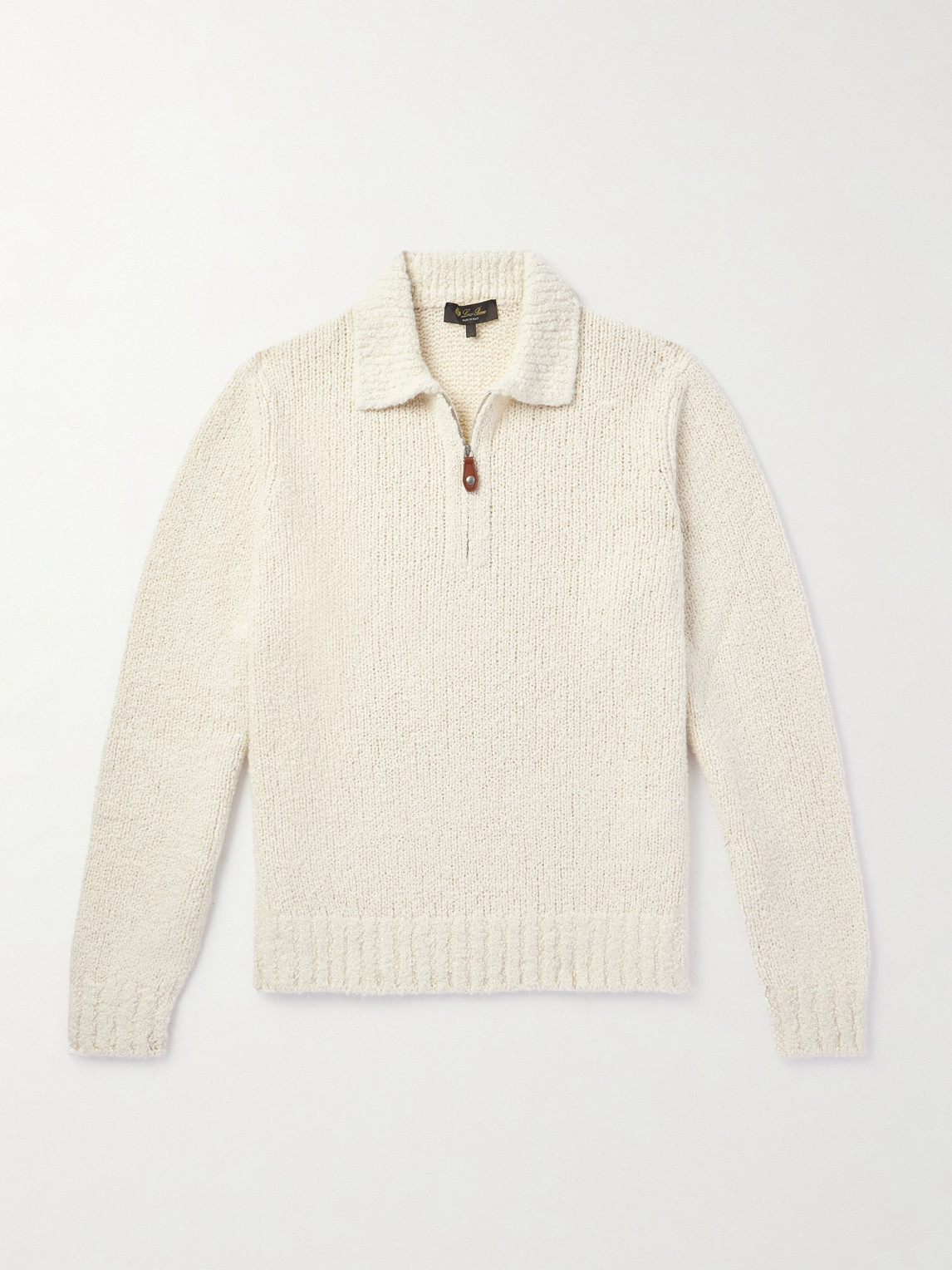 Loro Piana Folecchio Cashmere and Silk-Blend Half-Zip Sweater - Men