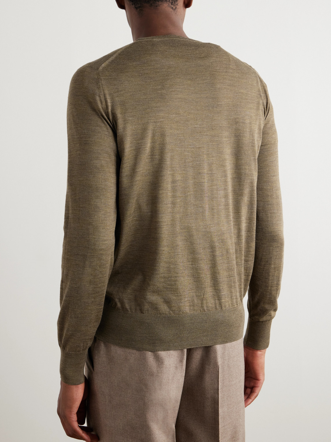 Loro Piana Wish® Virgin Wool Sweater In Brown