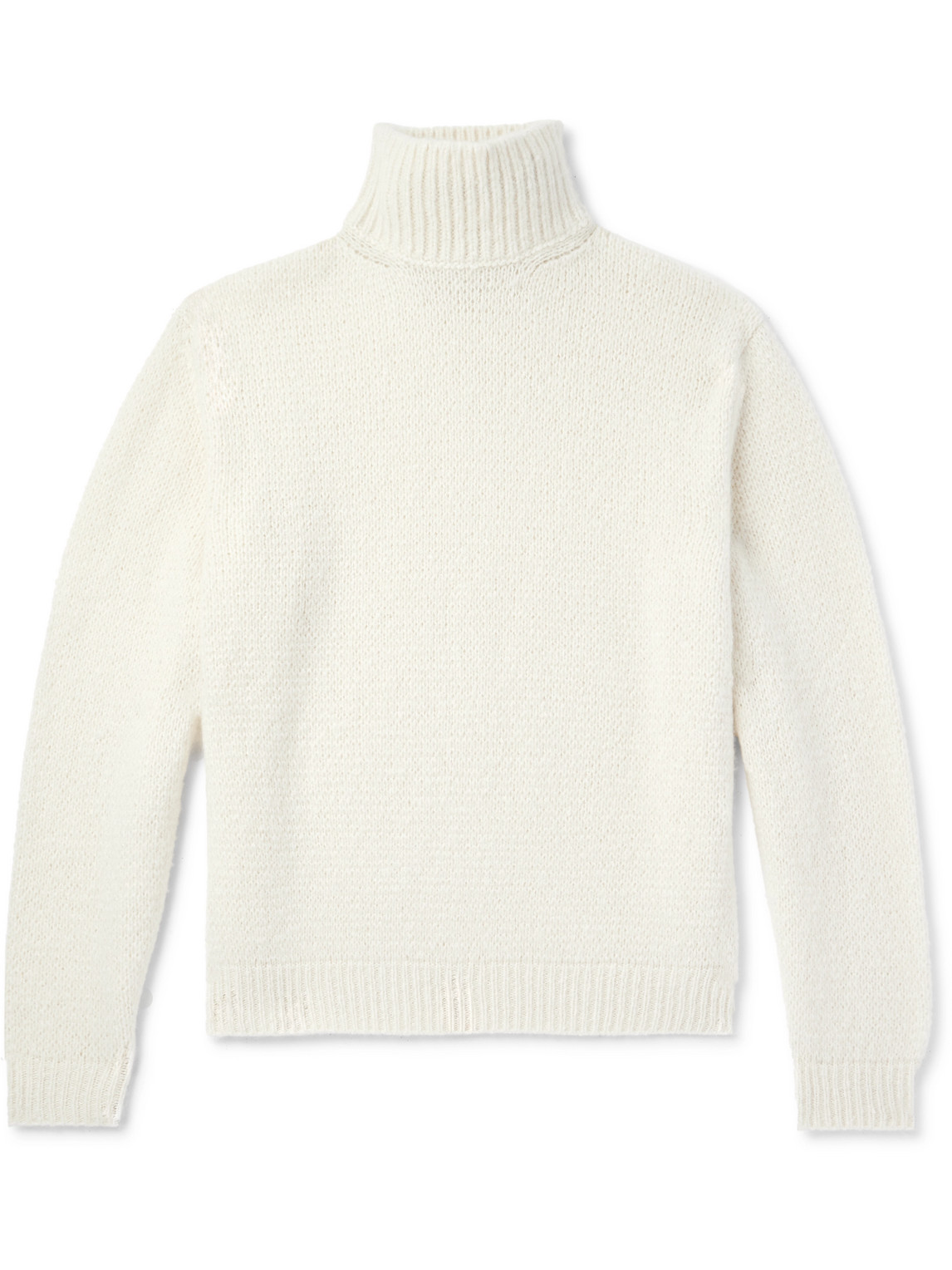 Loro Piana Corno Bianco Cashmere Rollneck Sweater In Neutrals