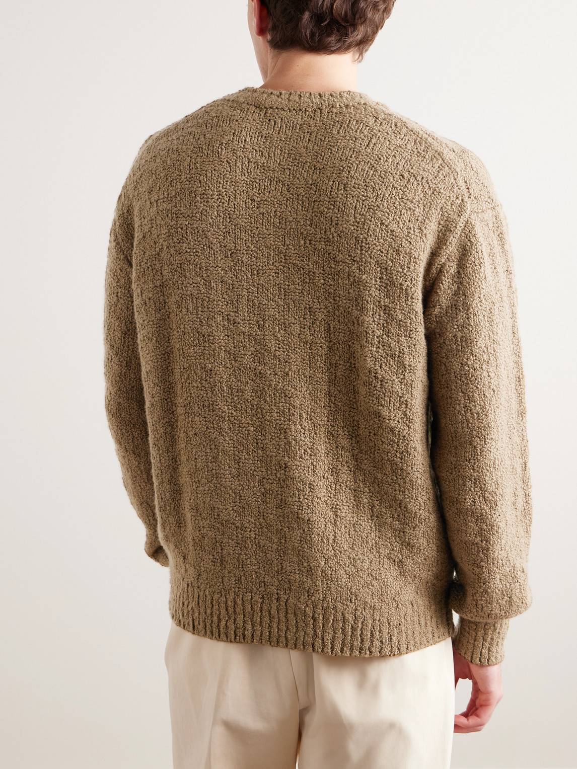 Loro Piana Folecchio Cashmere And Silk-blend Sweater In Brown