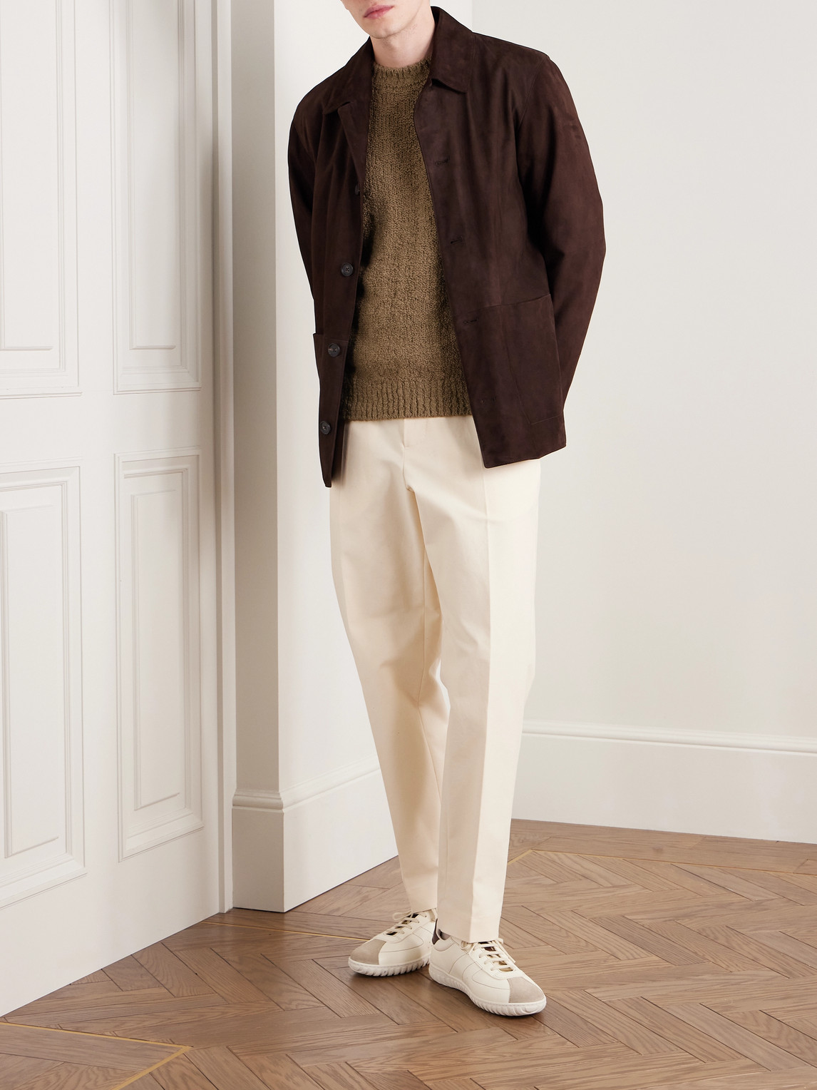Loro Piana Folecchio Cashmere And Silk-blend Sweater In Brown