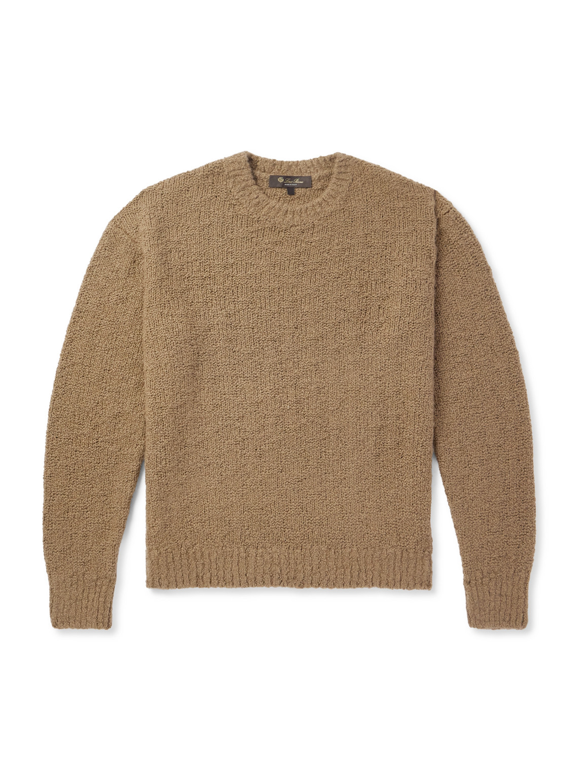 Loro Piana Folecchio Cashmere And Silk-blend Sweater In Brown