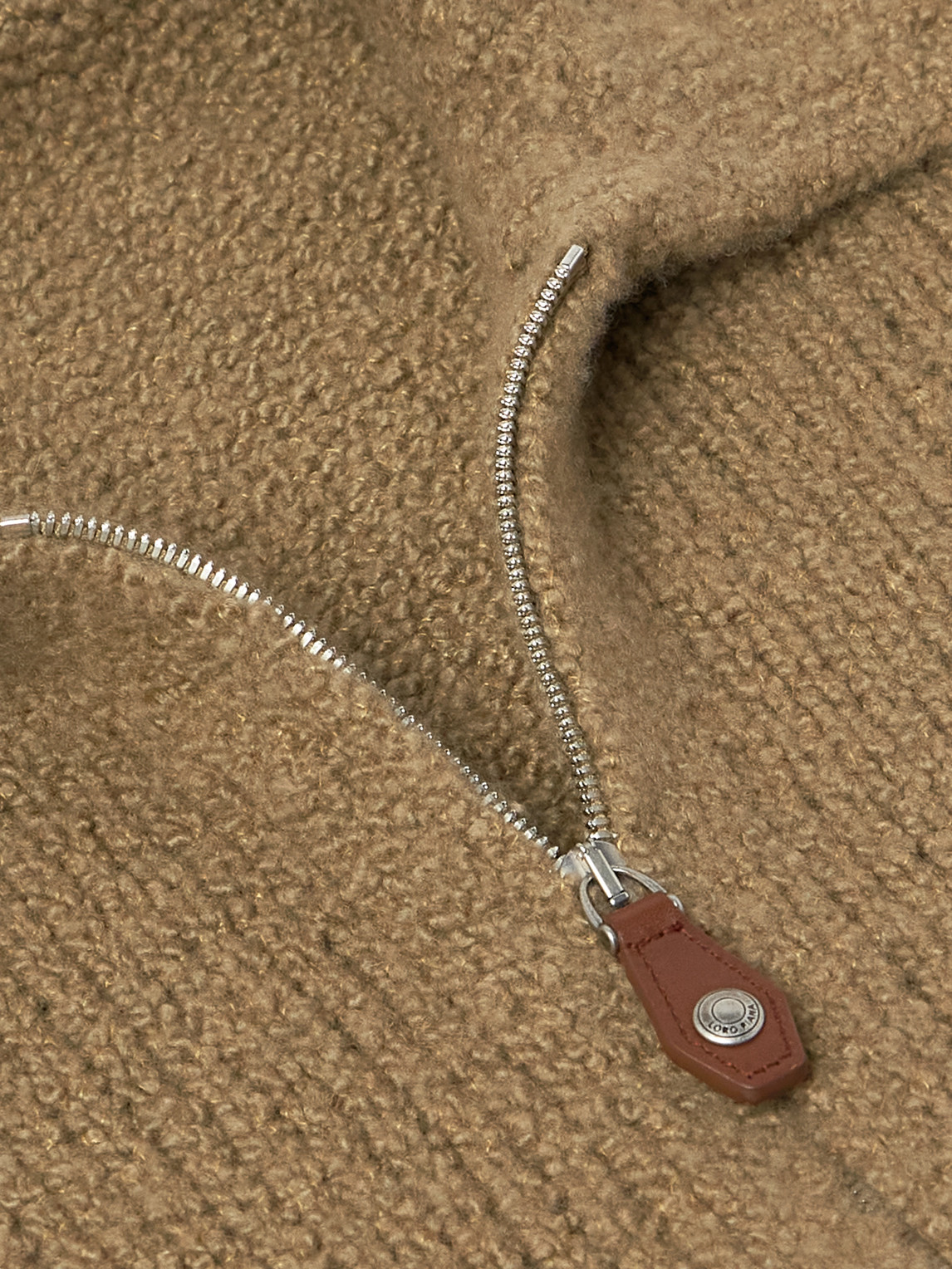 Loro Piana Folecchio Cashmere And Silk-blend Half-zip Sweater In Brown