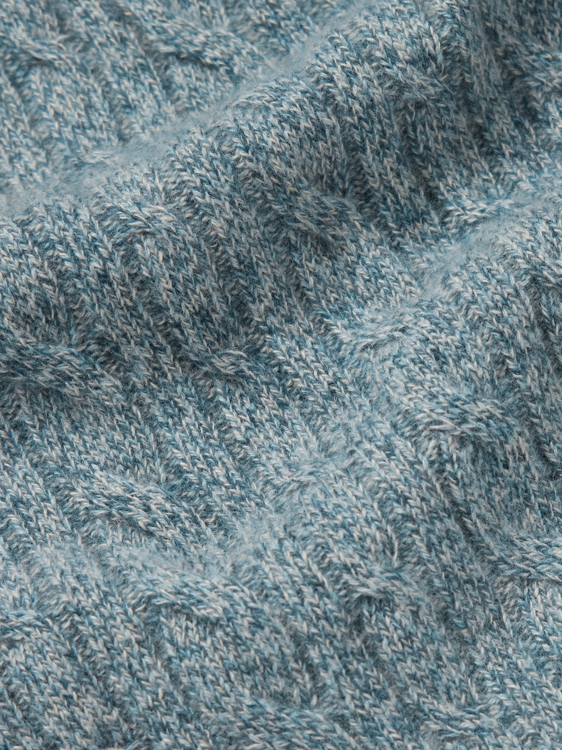 Loro Piana Cashmere Cable-knit Sweater In Blue