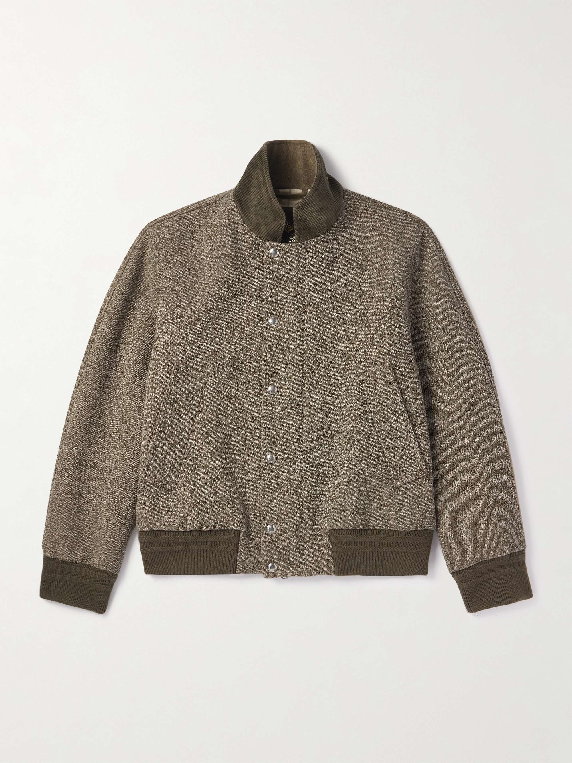 Tan LP IVY Suede Bomber Jacket | LORO PIANA | MR PORTER