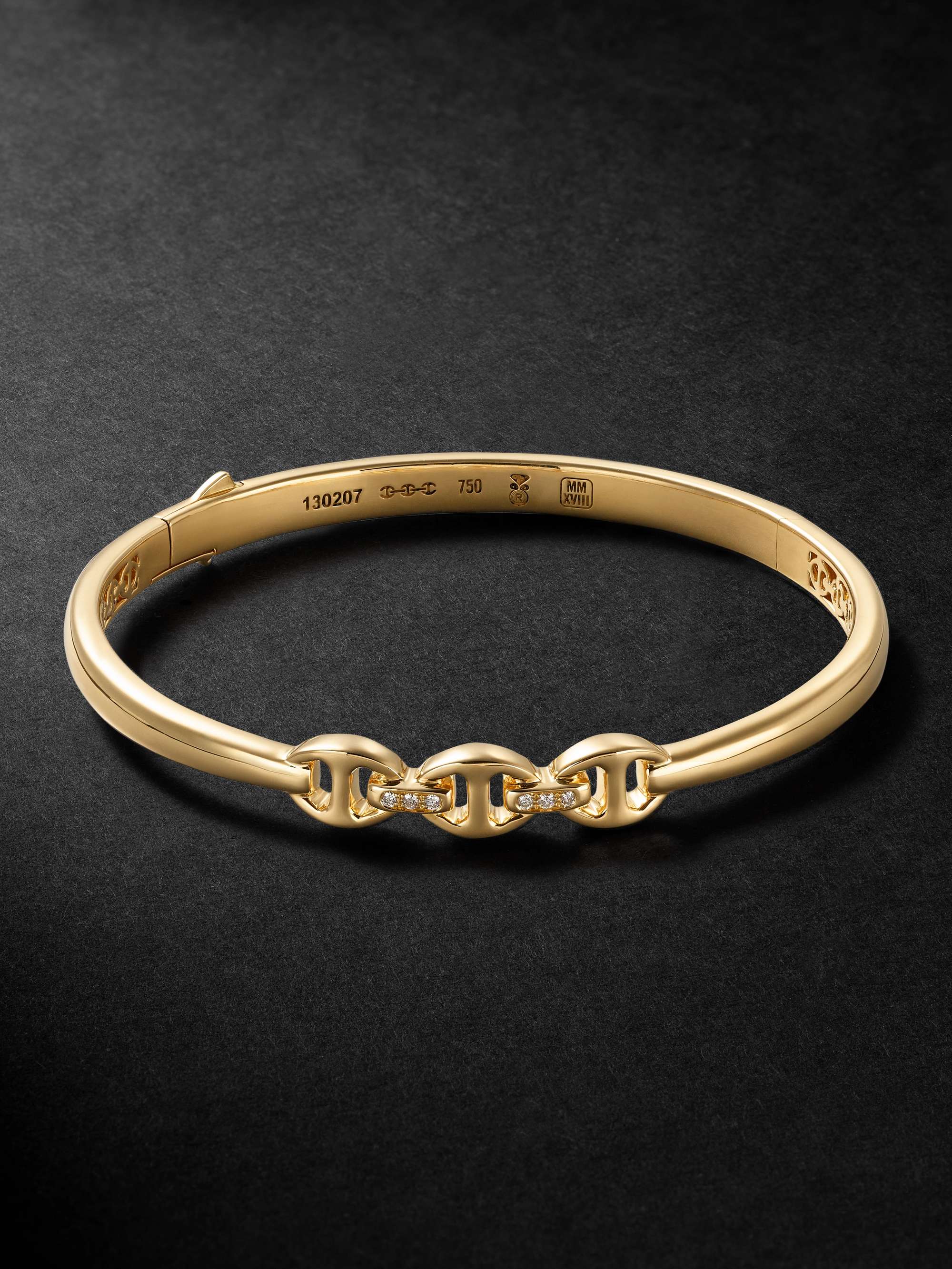 HOORSENBUHS Sirkel 18-Karat Gold Diamond Bracelet for Men